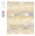【中古】 袋帯 リサイクル 正絹 フォーマル 仕立て上がり グレー色系 菊 ヱ霞文様 六通柄 引箔 唐織 tt2281b 【 送料無料 リユース 和服 結婚式 お祝い お茶会 パーティー 入学式 卒業式 お茶会 お茶席 茶道 着物 帯 kimono 通販 】