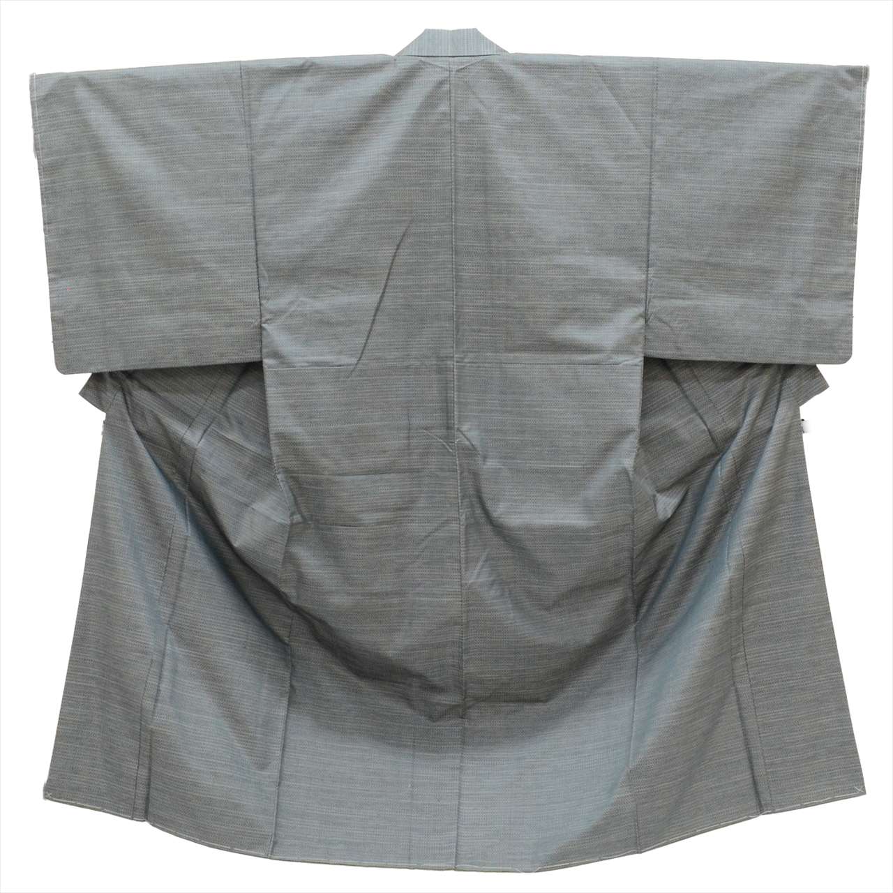 [Used] Men's Kimono and Haori Set, Authentic Oshima Tsumugi Silk, Unused, Length 140.5cm (M), Sleeve Length 68cm, Recycled Kimono, Ready-made, Greenish, Weft Kasuri Pattern, Comes with Obi Belt and Haori Cord, Certificate of Authenticity, Men's tt2456b 