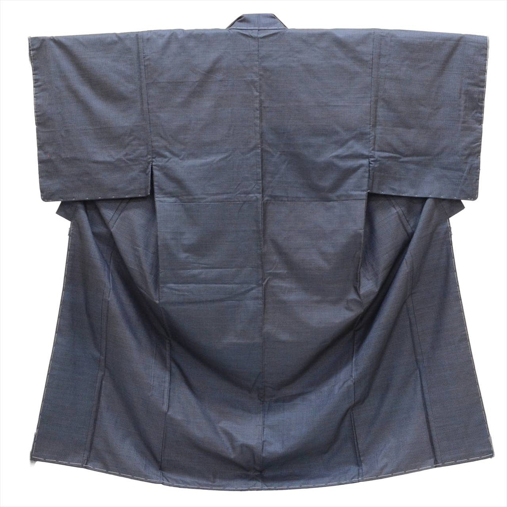 [Used] Men's Kimono and Haori Set Ensemble, Authentic Oshima Tsumugi Silk, Handwoven, Unused, Length 146cm (L), Sleeve Length 68.5cm, Navy Blue, Tortoiseshell Pattern, Comes with Obi Belt and Haori Cord, Men's, Certificate of Authenticity tt2457b 