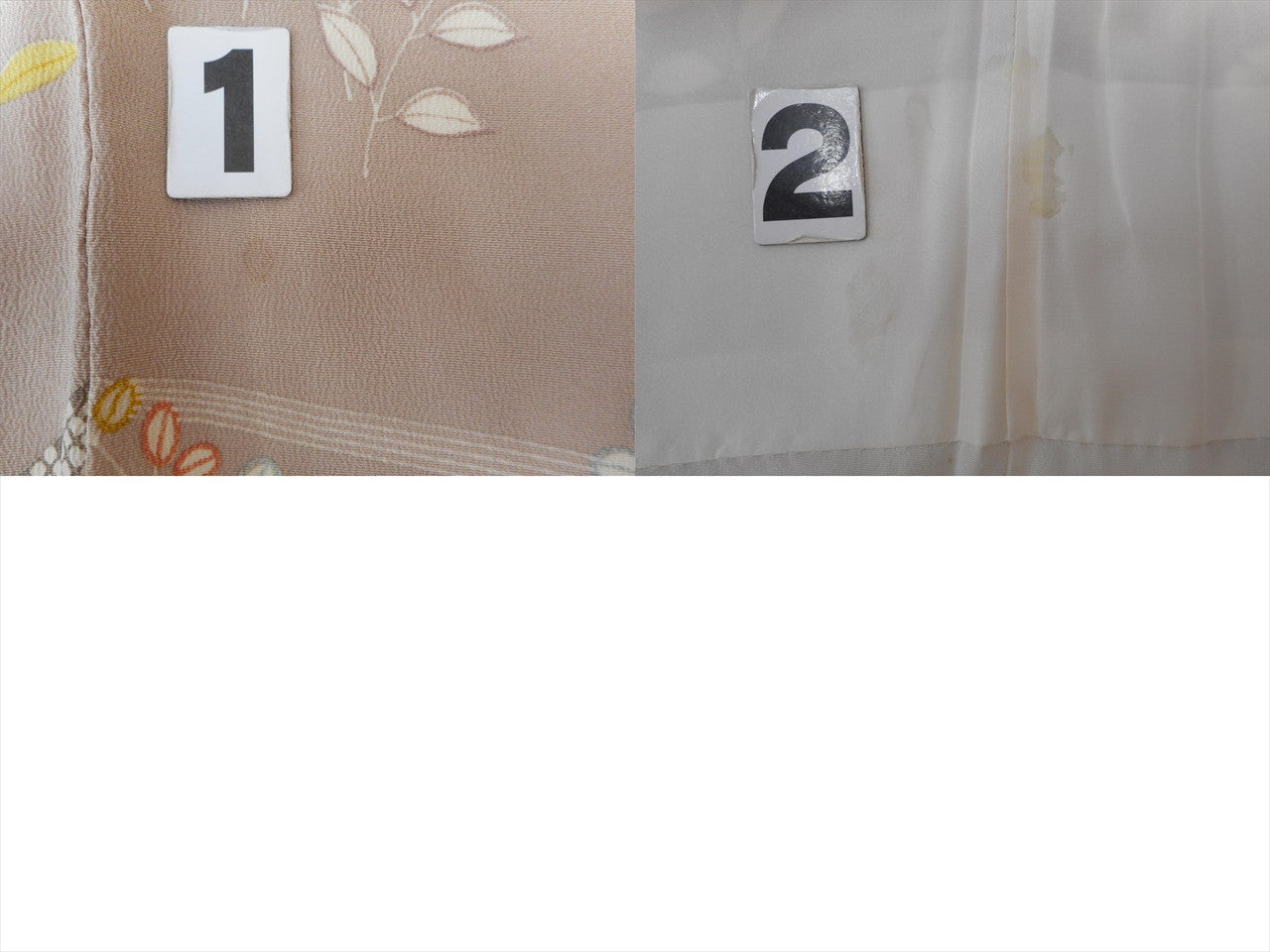 [Used] Komon (small patterned) recycled kimono, pure silk, lined, length 162.5cm (64.0in), size L, sleeve length 69.0cm (27.2in), brown tones, autumn flower pattern, crepe fabric, high quality, semi-formal, spring, summer, autumn, winter, ready-made. 