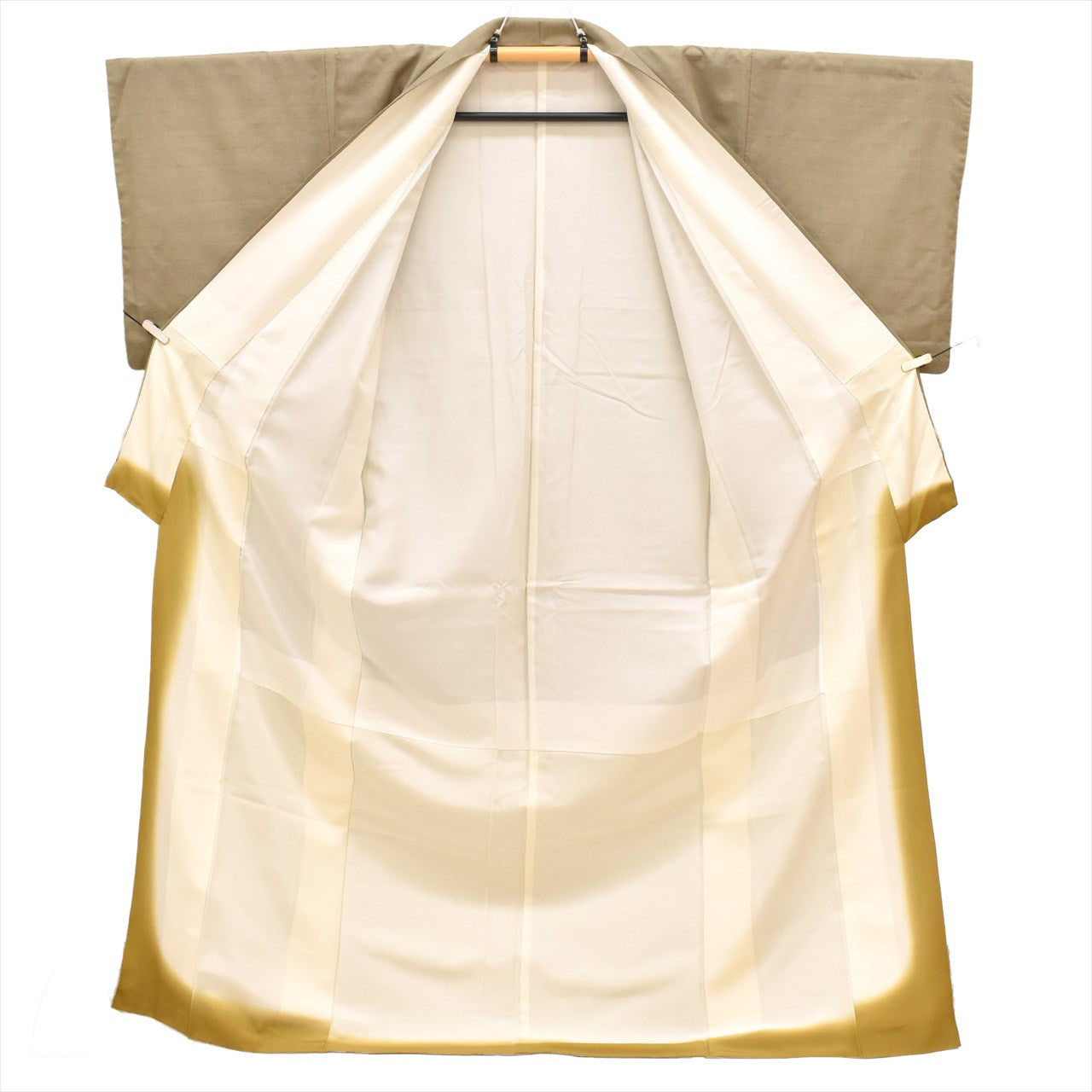[Used] Yuki Tsumugi Kimono, Pure Silk, Recycled, Length 164.5cm (L), Sleeve Length 66cm, Ready-made, Brownish Tone [Tsumugi, Tsumugi Kimono, Recycled Tsumugi, Pure Silk, Lined, Tsumugi, Reuse, Vintage Clothing, Outlet, Free Shipping] tt2642b 