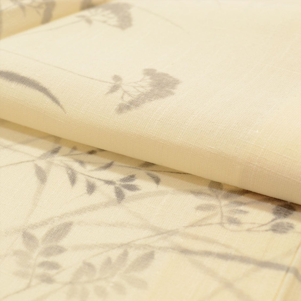 [Used] Yuki Tsumugi Kimono, Pure Silk, Recycled, Length 166.5cm (LL), Sleeve Length 67cm, Ready-made, Summer, White, Floral Pattern [Tsumugi, Tsumugi Kimono, Recycled Tsumugi, Pure Silk, Lined, Tsumugi, Reuse, Vintage, Outlet, Free Shipping] tt2644b 