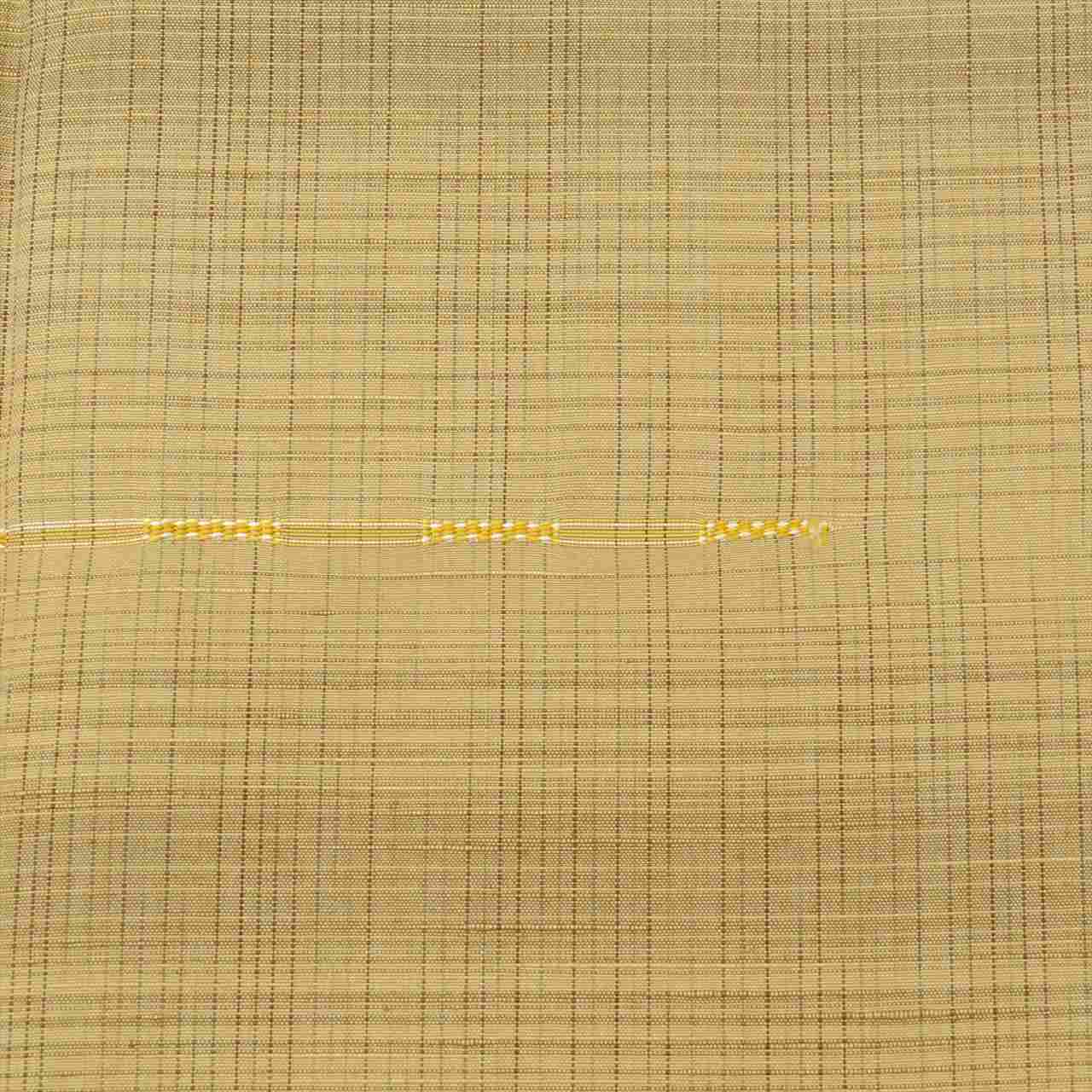[Used] Tsumugi Silk Kimono, Length 155.0cm (61.0in) (Size S), Sleeve Length 66.0cm (26.0in), Ready-made, Recycled Kimono, Lined, Brown, Checkered Pattern, tt2645b 