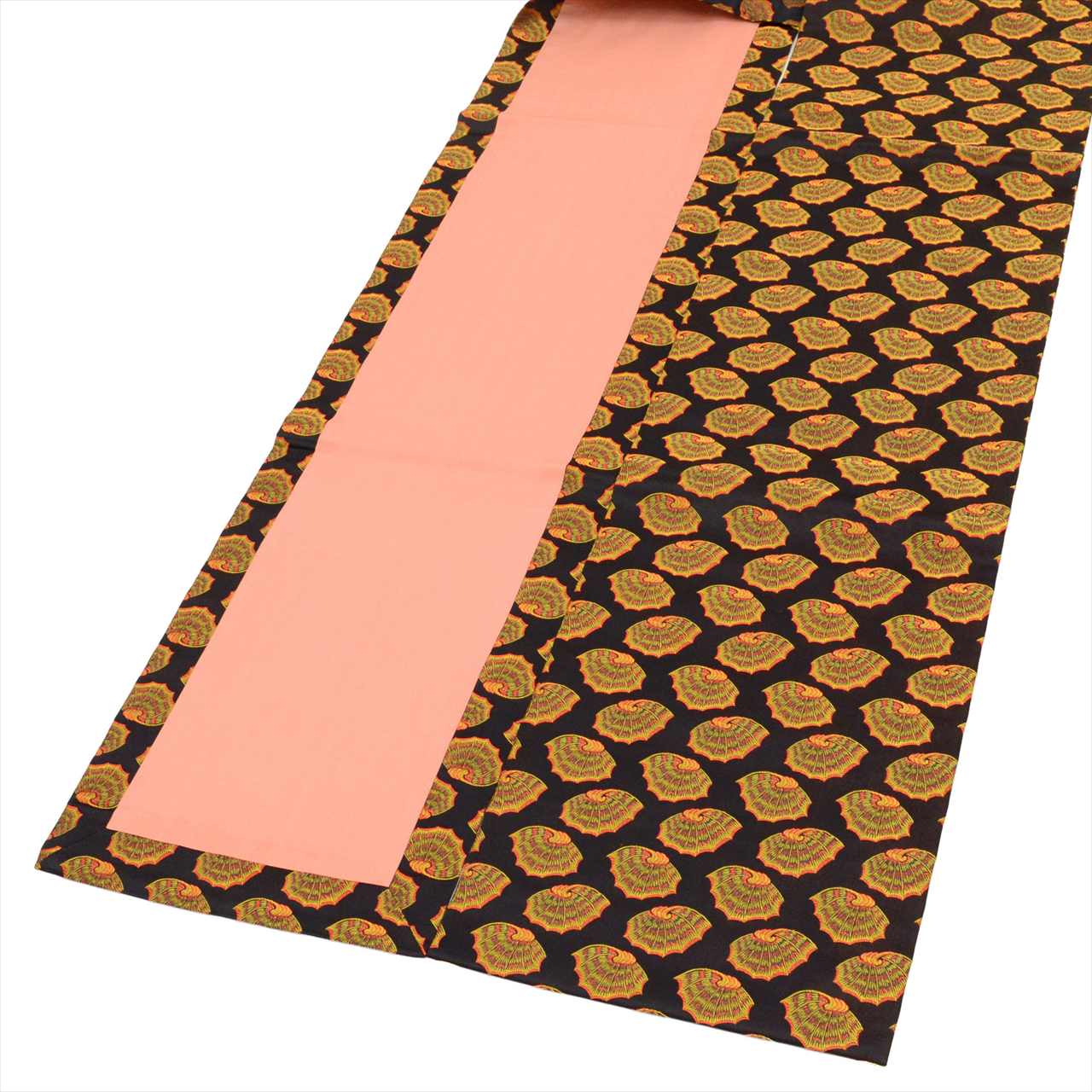 [Used] Nagoya Obi (Kimono Sash), Pure Silk, 9-inch width, Ready-made, Recycled Obi, Excellent Condition, Black, Colorful Shell Pattern, Tatsumura Textile, All-over Pattern, Signed, Comes with Bag, Gold Thread, tt2685b 