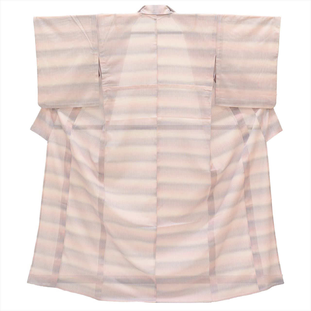 Summer kimono, unlined, synthetic fiber, length 159.0cm (62.6in) (size M), sleeve length 65.0cm (25.6in) (sleeve length), ready-made, recycled kimono, purple tones, blurred pattern, washable, ro (thin silk fabric), tt2746b 