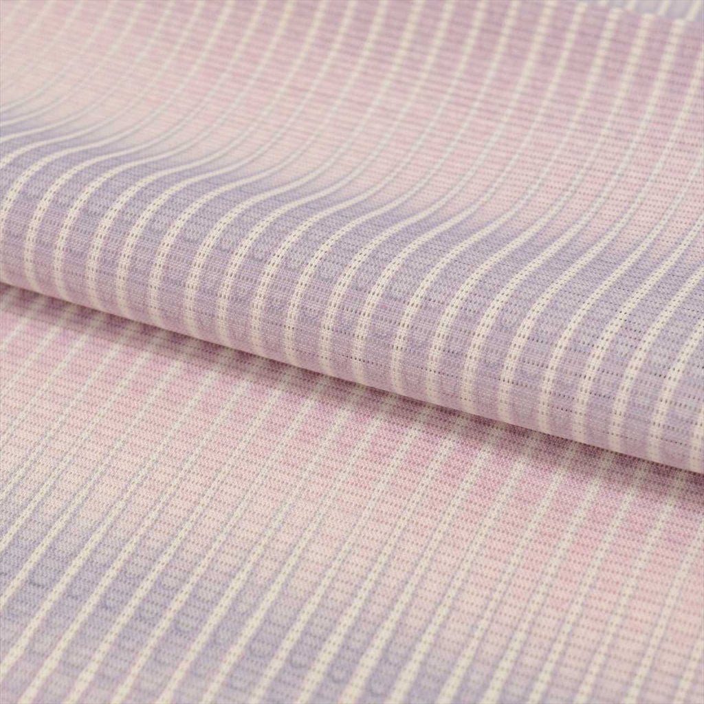 Summer kimono, unlined, synthetic fiber, length 159.0cm (62.6in) (size M), sleeve length 65.0cm (25.6in) (sleeve length), ready-made, recycled kimono, purple tones, blurred pattern, washable, ro (thin silk fabric), tt2746b 