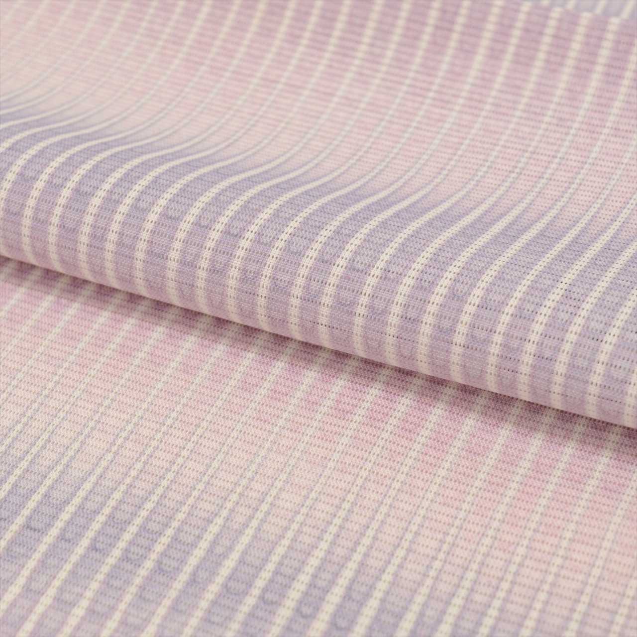 Summer kimono, unlined, synthetic fiber, length 159.0cm (62.6in) (size M), sleeve length 65.0cm (25.6in) (sleeve length), ready-made, recycled kimono, purple tones, blurred pattern, washable, ro (thin silk fabric), tt2746b 