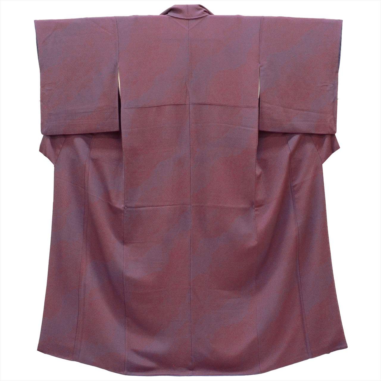 [Used] Komon (small patterned) recycled kimono, pure silk, length 154.5cm (size S), sleeve length 64cm, lined, used kimono, purple tones, kanoko pattern, crepe fabric, high quality, semi-formal, spring, summer, autumn, winter, ready-made. 