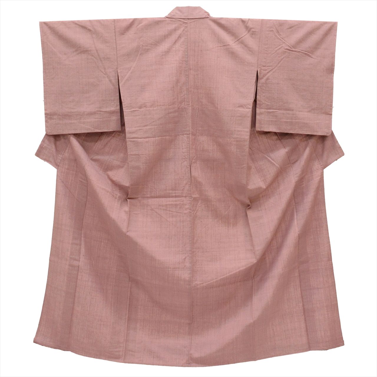 [Used] Pure silk pongee kimono, unlined, length 156.5cm (61.6in) (size M), sleeve length 63.0cm (24.8in) (length), ready-made, recycled kimono, purple color, used kimono uu0045b 