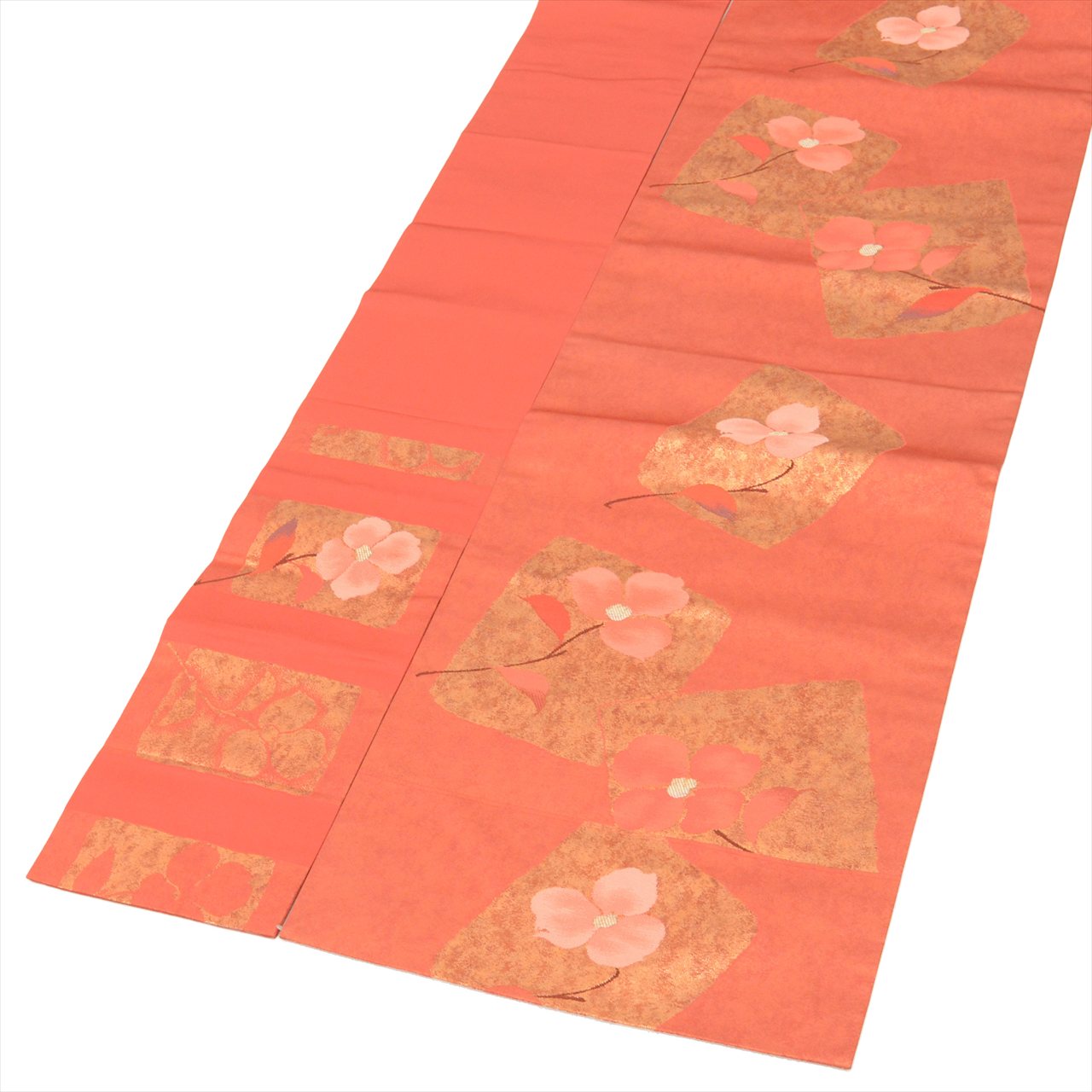 Vintage Japanese Obi | Nagoya Obi | Pink Silk | Color Paper Floral | Hikihaku | Excellent | Sustainable | uu0066b
