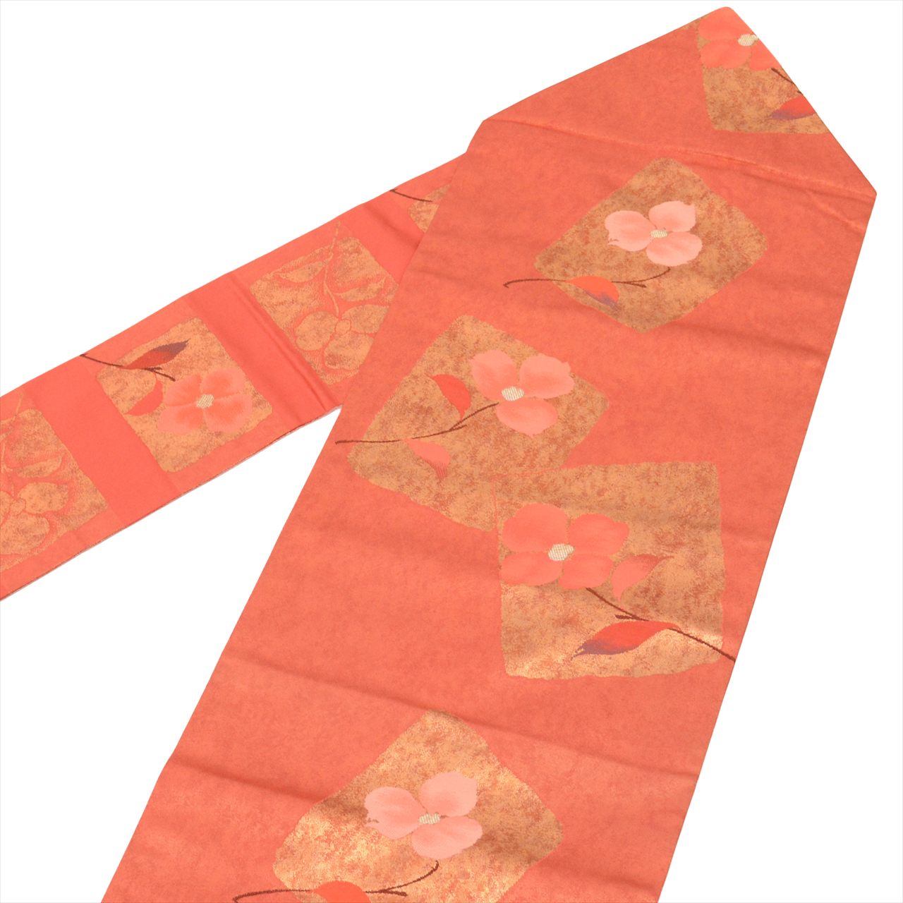 Vintage Japanese Obi | Nagoya Obi | Pink Silk | Color Paper Floral | Hikihaku | Excellent | Sustainable | uu0066b