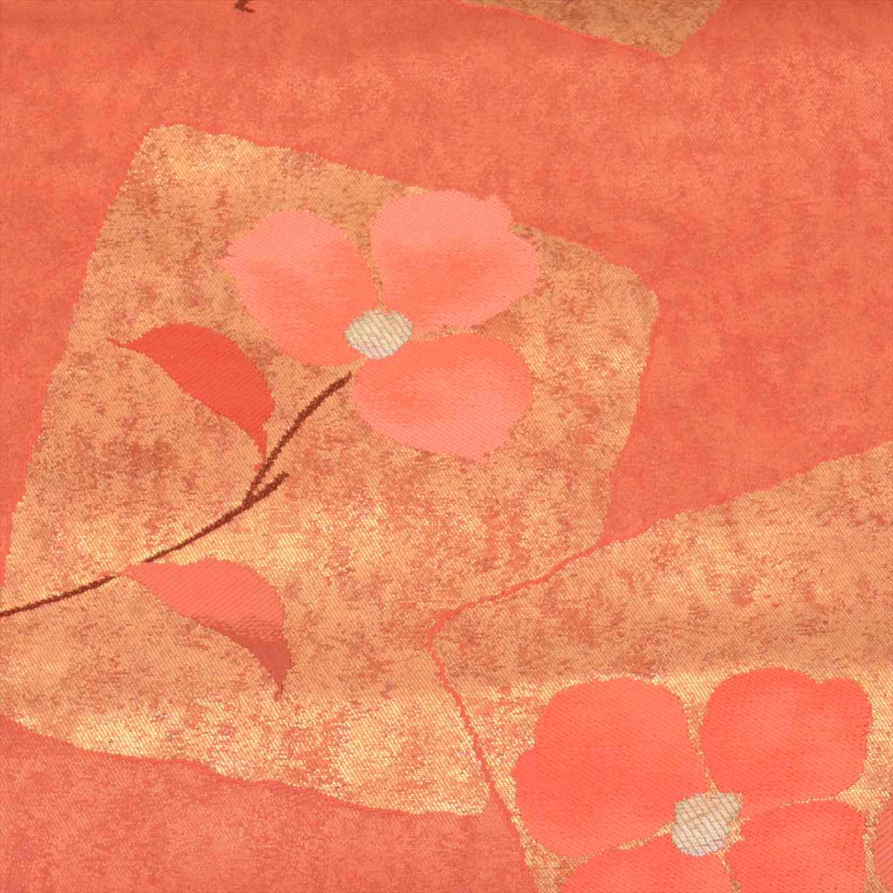 Vintage Japanese Obi | Nagoya Obi | Pink Silk | Color Paper Floral | Hikihaku | Excellent | Sustainable | uu0066b