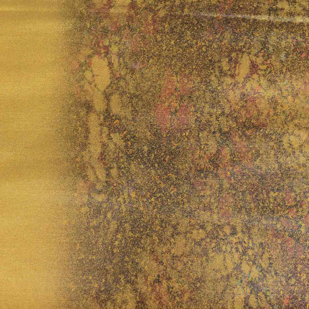 Vintage Japanese Obi | Fukuro Obi | Gold Silk | Mottled Marbled Pattern | Hikihaku | Sustainable | uu0078b