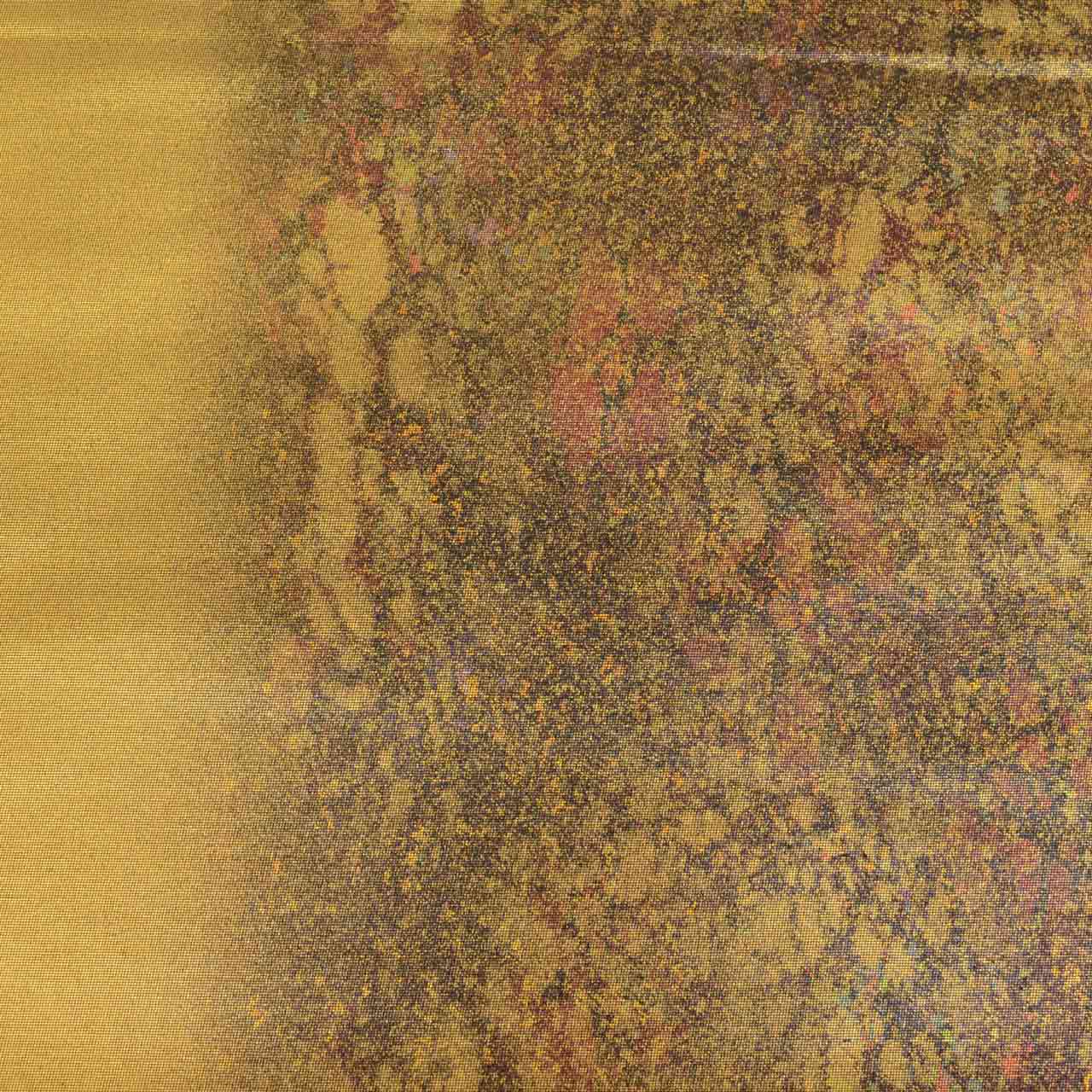 Vintage Japanese Obi | Fukuro Obi | Gold Silk | Mottled Marbled Pattern | Hikihaku | Sustainable | uu0078b