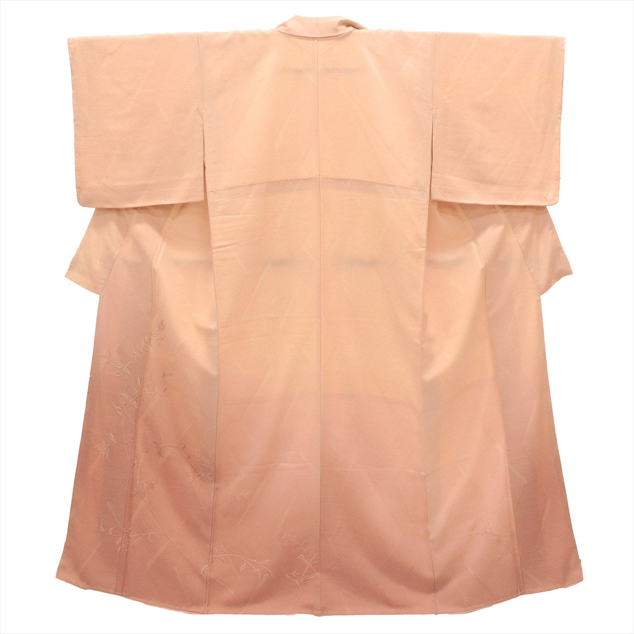 Vintage Japanese Kimono | Tsukesage | Pink Silk | Botanical Floral | Silver Thread | Petite Size S | Sustainable | uu0082b