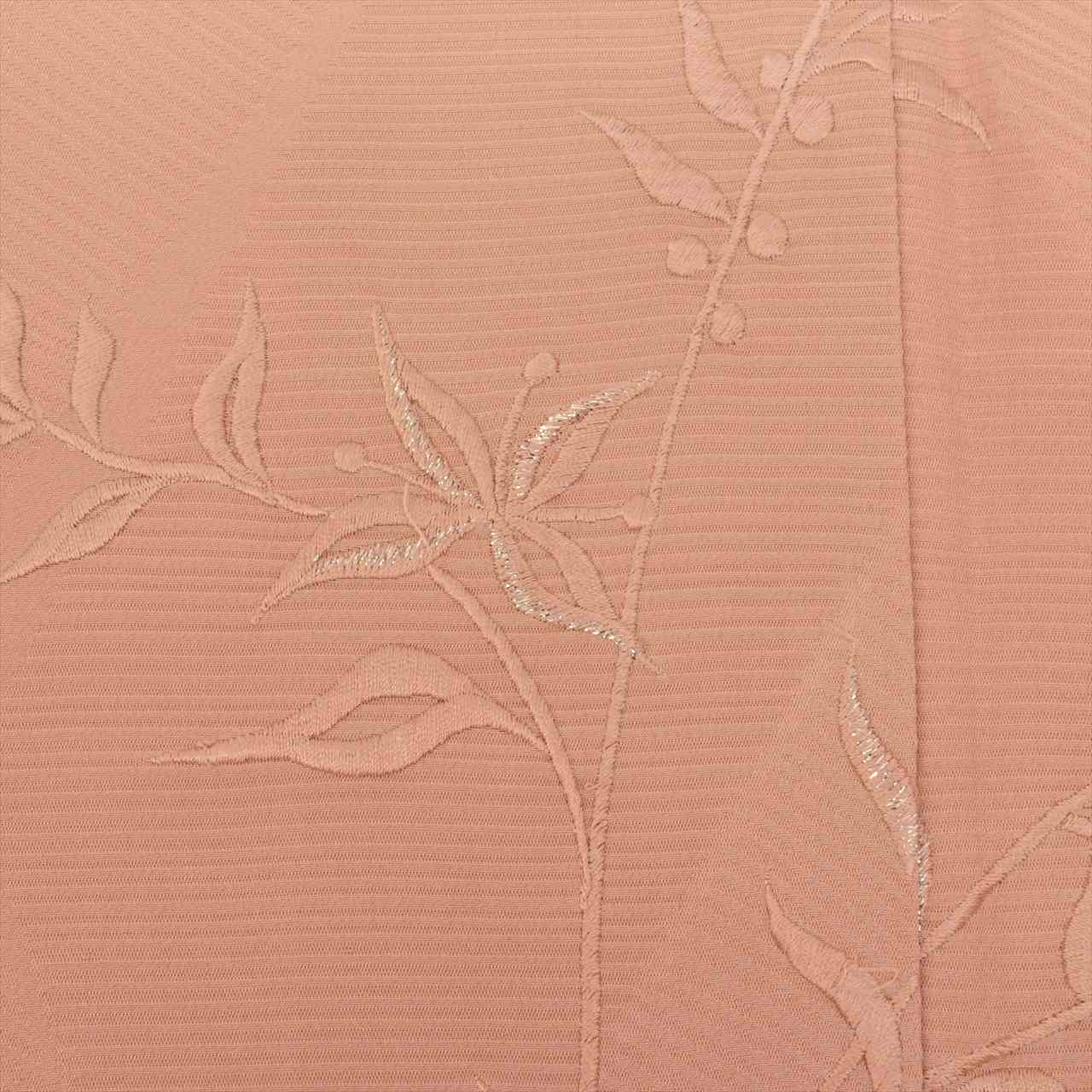 Vintage Japanese Kimono | Tsukesage | Pink Silk | Botanical Floral | Silver Thread | Petite Size S | Sustainable | uu0082b