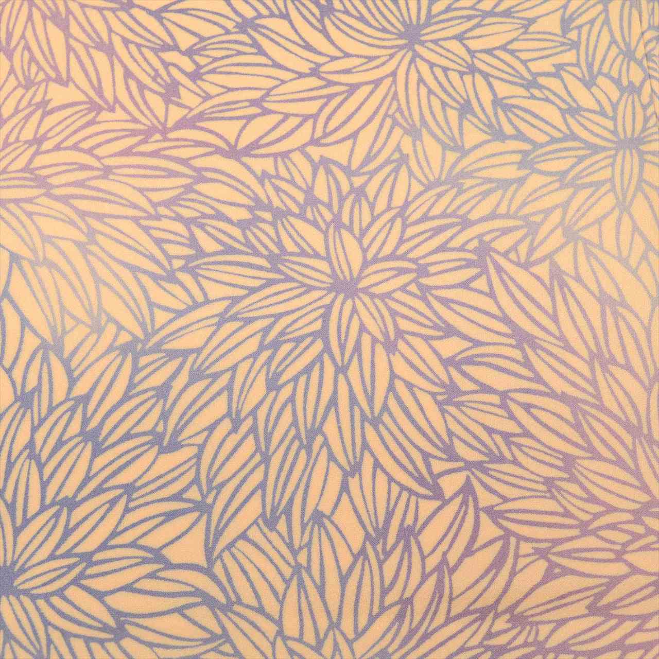 [Used] Komon (small patterned) recycled kimono, pure silk, lined, length 154.2cm (60.7in), size S, sleeve length 64.5cm (25.4in), orange color, floral pattern, stencil dyeing, high quality, semi-formal, spring, summer, autumn, winter, ready-made. 