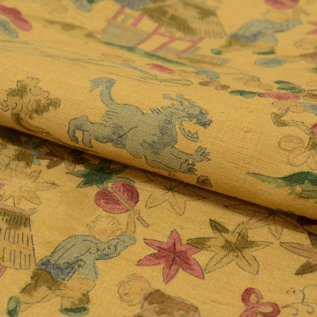 Vintage Japanese Kimono | Tsumugi | Brown Silk | Landscape Pattern | Petite Size S | Sustainable | uu0089b