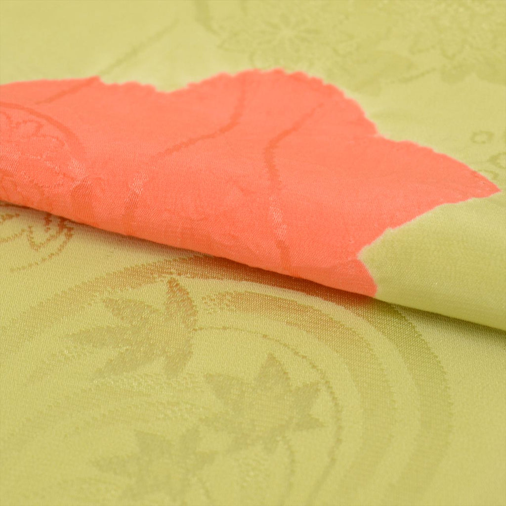 Vintage Japanese Kimono | Nagajuban | Green Silk | Floral Shibori Pattern | Sustainable | uu0144b