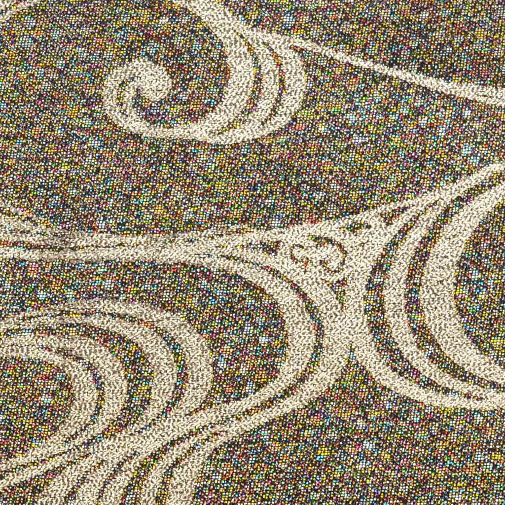 Vintage Japanese Obi | Fukuro Obi | Gray Silk | Stream Pattern | Silver Thread | Sustainable | uu0201b