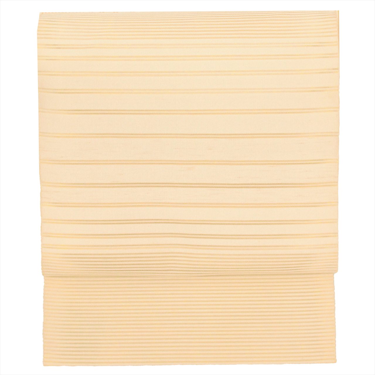 Vintage Japanese Obi | Summer Nagoya Obi | Beige Silk Ro-tsuzure | Stripe | Eight-sun | Otaiko | Sustainable | uu0247b
