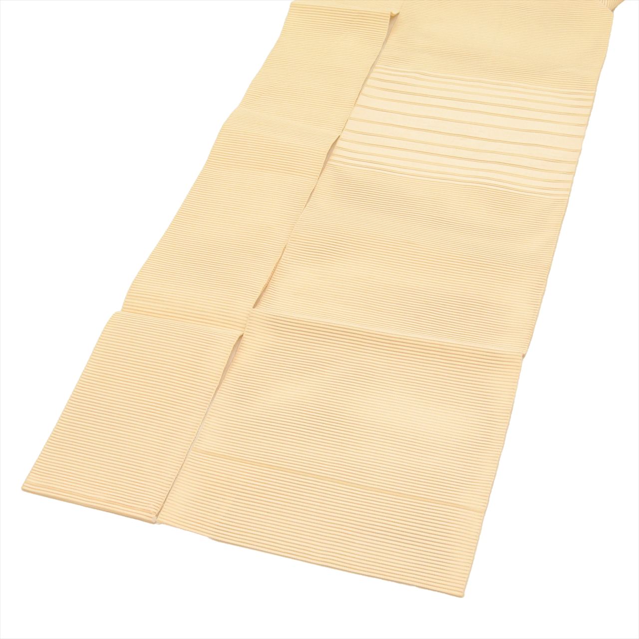 Vintage Japanese Obi | Summer Nagoya Obi | Beige Silk Ro-tsuzure | Stripe | Eight-sun | Otaiko | Sustainable | uu0247b