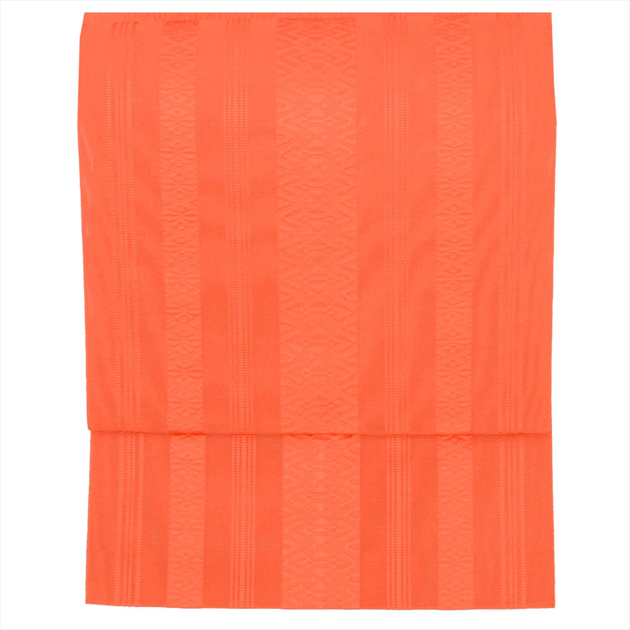 Vintage Japanese Obi | Summer Nagoya Obi | Orange Silk | Hakata-ori献上 Pattern | Eight-sun | Full-length | Sustainable | uu0248b