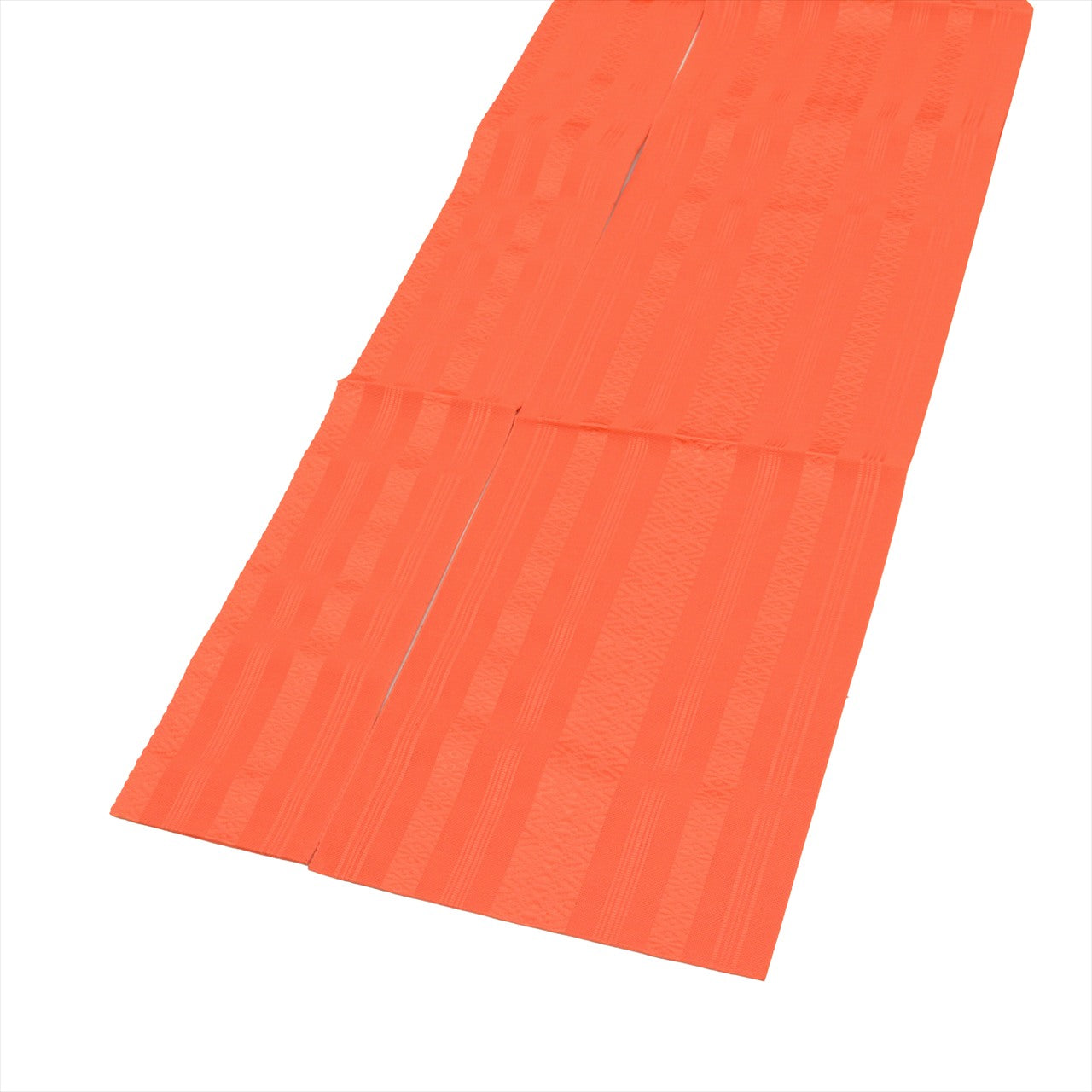 Vintage Japanese Obi | Summer Nagoya Obi | Orange Silk | Hakata-ori献上 Pattern | Eight-sun | Full-length | Sustainable | uu0248b