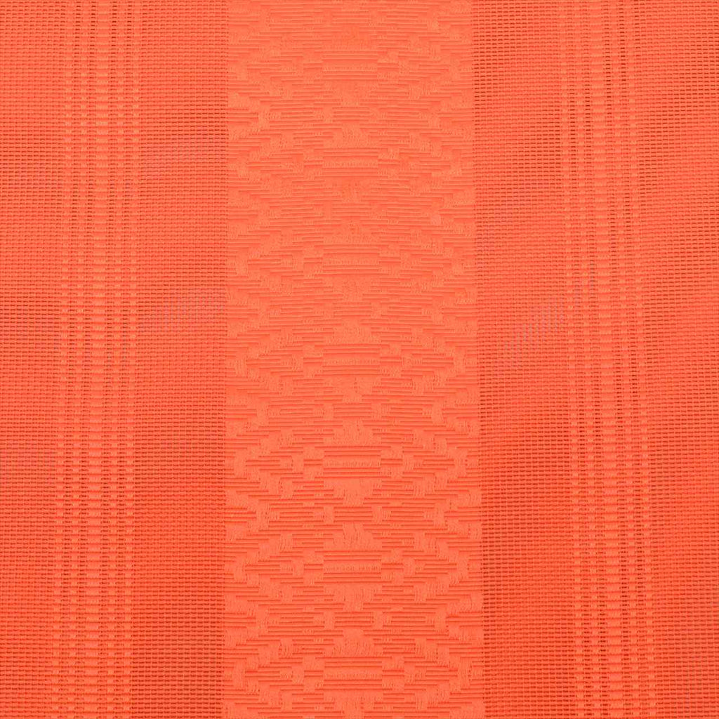 Vintage Japanese Obi | Summer Nagoya Obi | Orange Silk | Hakata-ori献上 Pattern | Eight-sun | Full-length | Sustainable | uu0248b