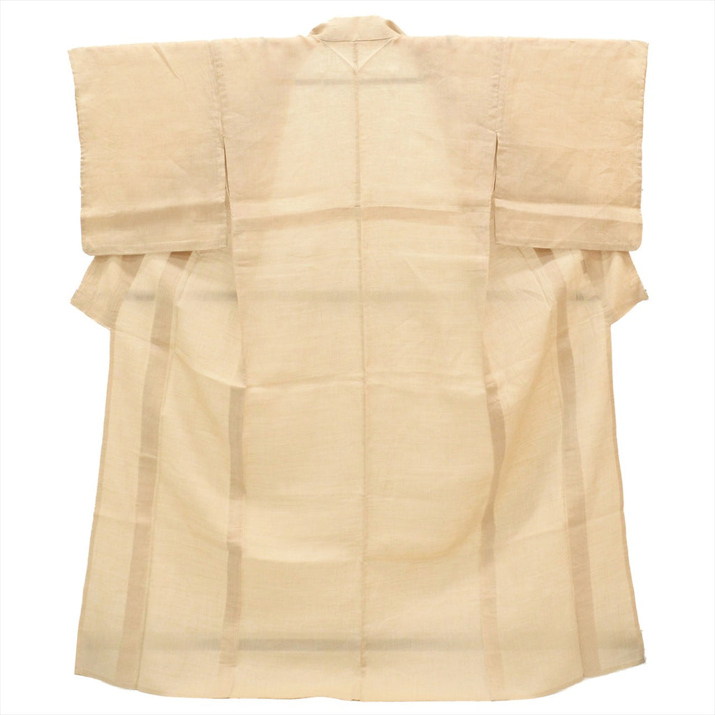 Vintage Japanese Kimono | Summer Kimono | Beige Bamboo Fiber | Solid | Washable | Excellent | Size M | Sustainable | uu0287b