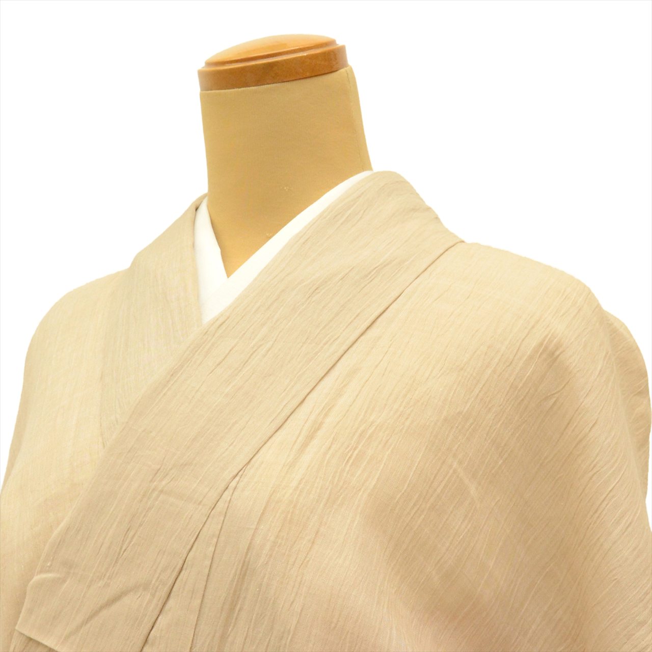 Vintage Japanese Kimono | Summer Kimono | Beige Bamboo Fiber | Solid | Washable | Excellent | Size M | Sustainable | uu0287b