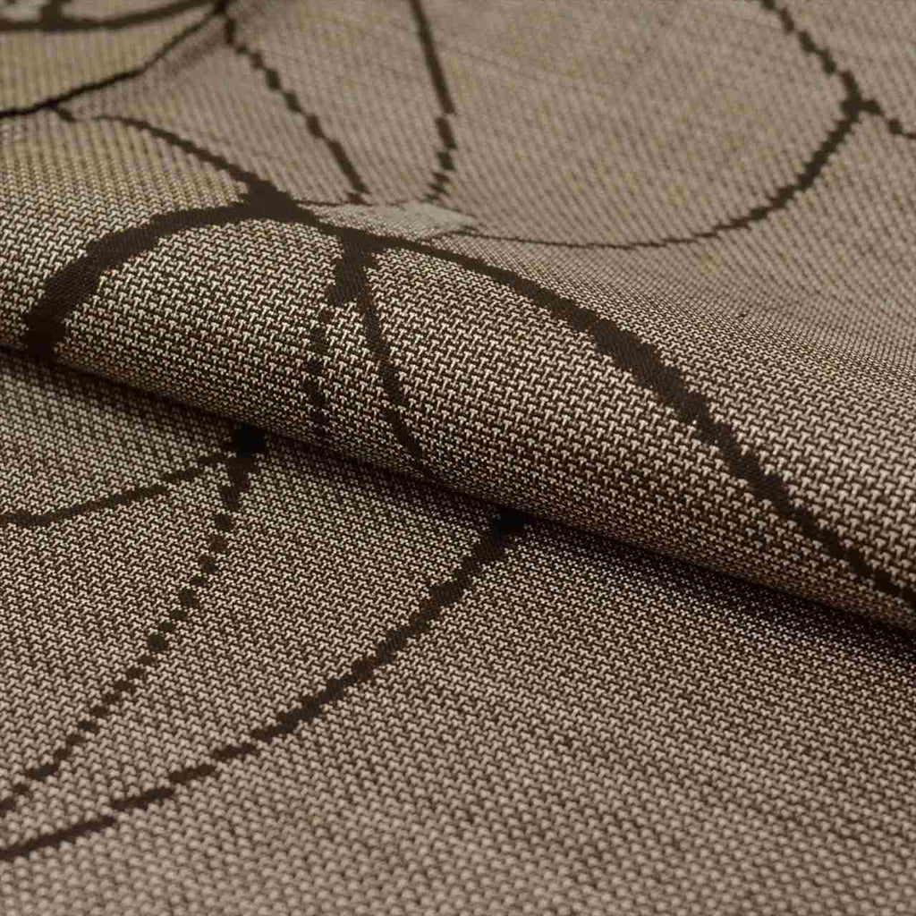 Vintage Japanese Kimono | Oshima Tsumugi | Brown Silk | Large Floral | Mud-dyed | 9-thread | Kata-su | Size M | Sustainable | uu0290b
