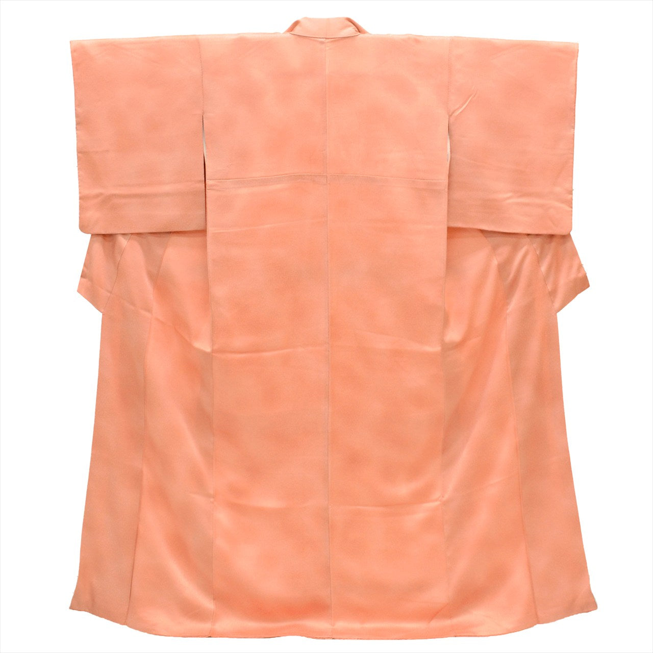 [Used] Plain colored silk kimono, length 160.4cm, size M, sleeve length 64.2cm, ready-made, lined, recycled kimono, pinkish color with gradation pattern, uu0409b, suitable for entrance ceremonies, graduation ceremonies, kindergarten entrance ceremonies. 