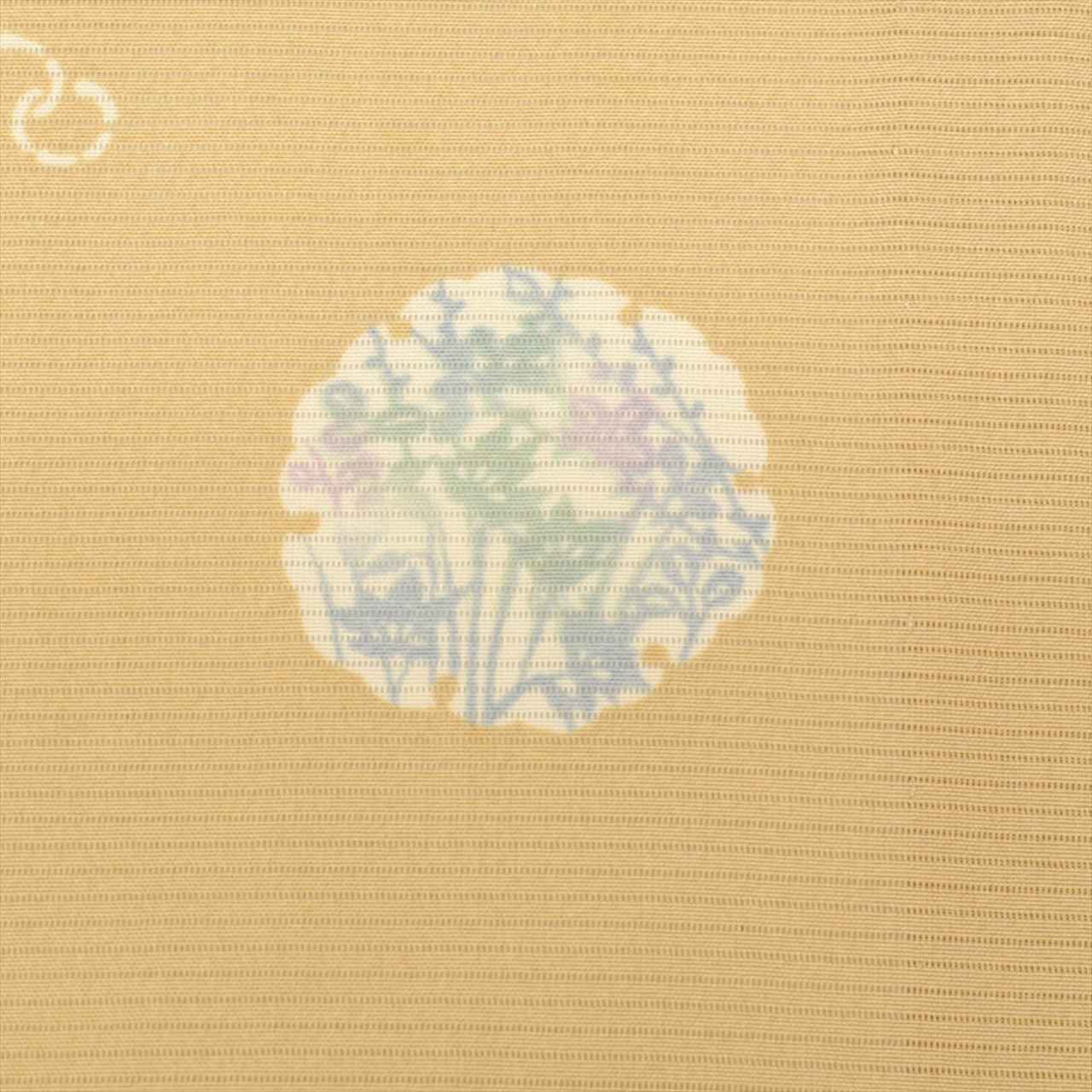 Vintage Japanese Kimono | Summer Komon | Brown Silk Ro | Snow Circle Floral | Size M | Sustainable | uu0419b