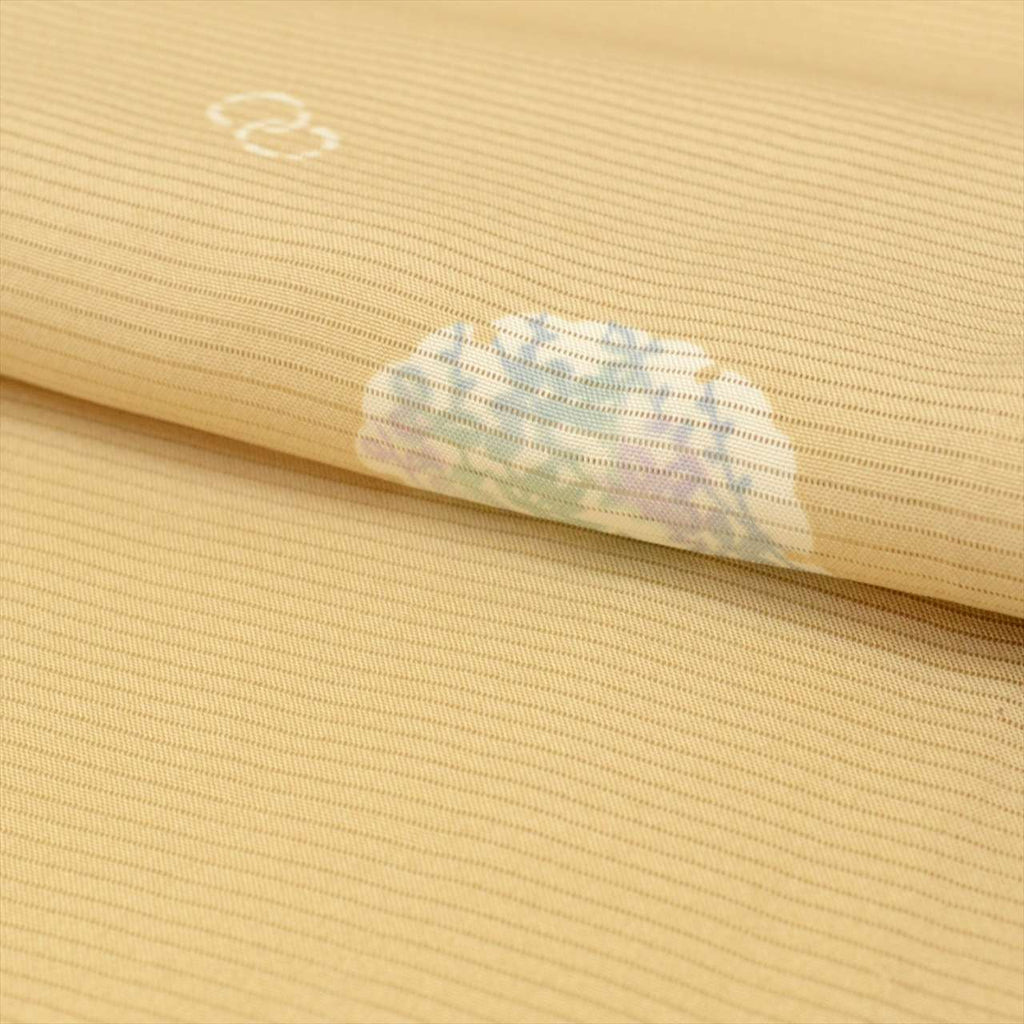 Vintage Japanese Kimono | Summer Komon | Brown Silk Ro | Snow Circle Floral | Size M | Sustainable | uu0419b