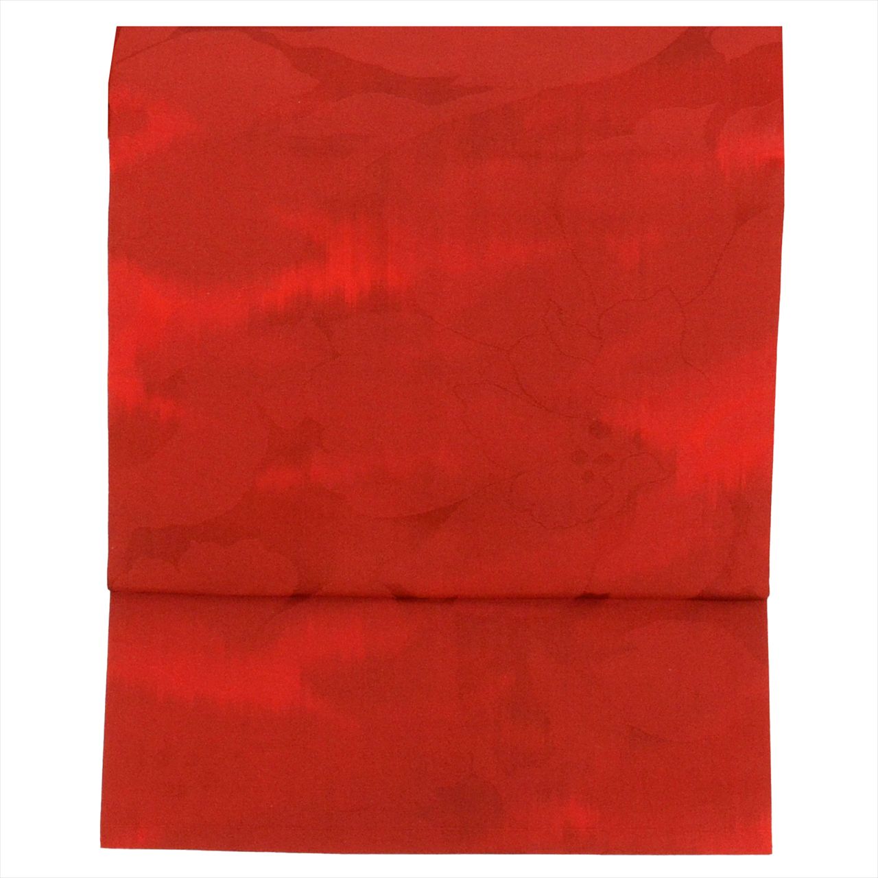 Vintage Japanese Obi | Nagoya Obi | Red Silk | Floral Pattern | Casual | Sustainable | uu0432b