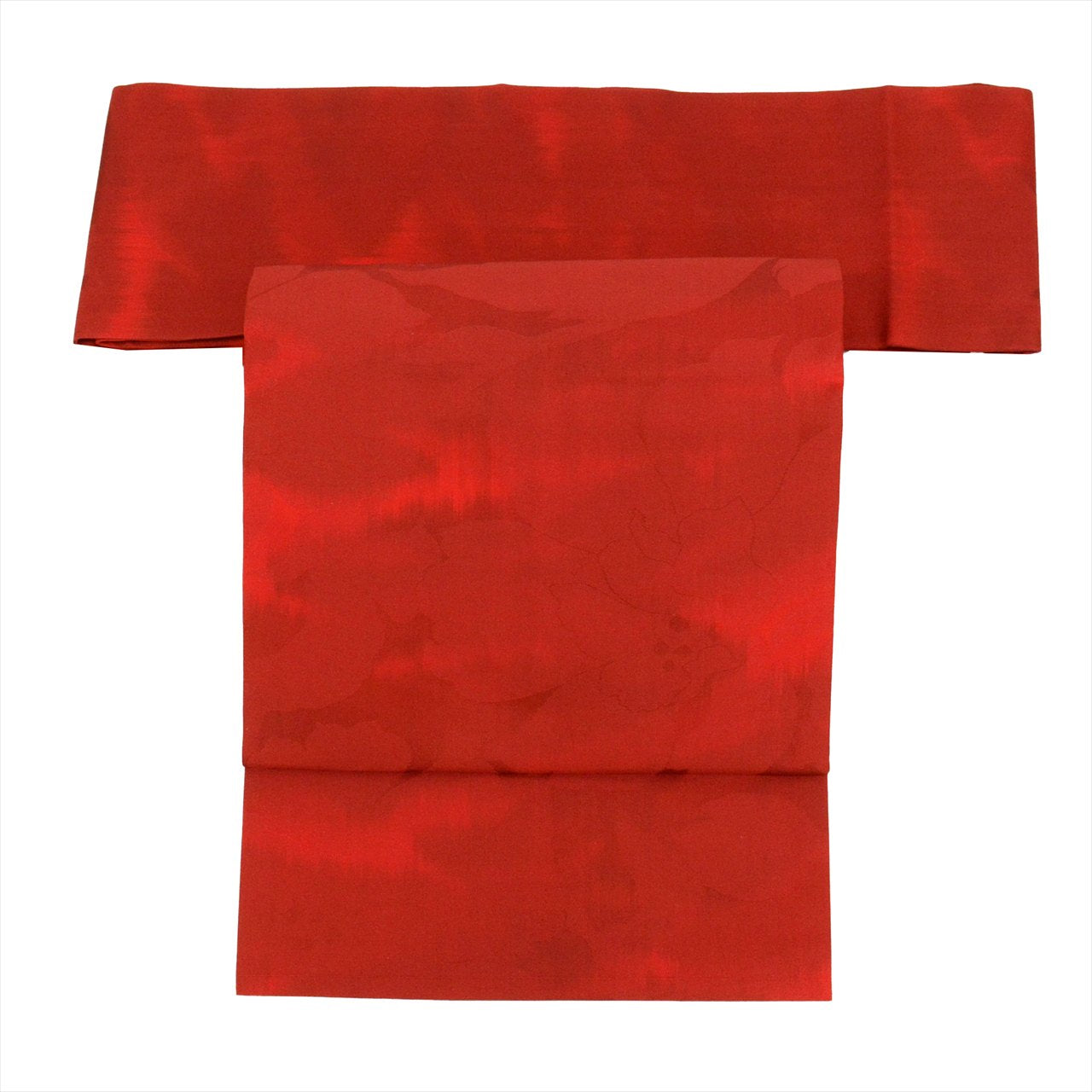 Vintage Japanese Obi | Nagoya Obi | Red Silk | Floral Pattern | Casual | Sustainable | uu0432b