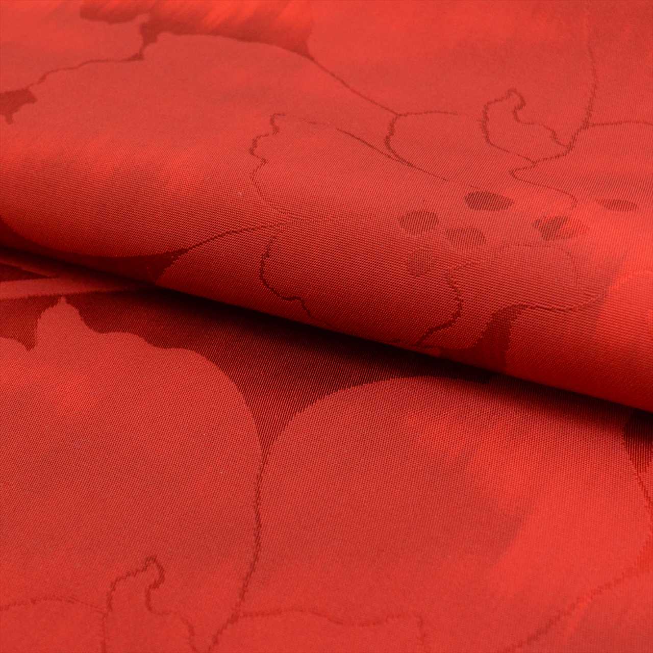 Vintage Japanese Obi | Nagoya Obi | Red Silk | Floral Pattern | Casual | Sustainable | uu0432b