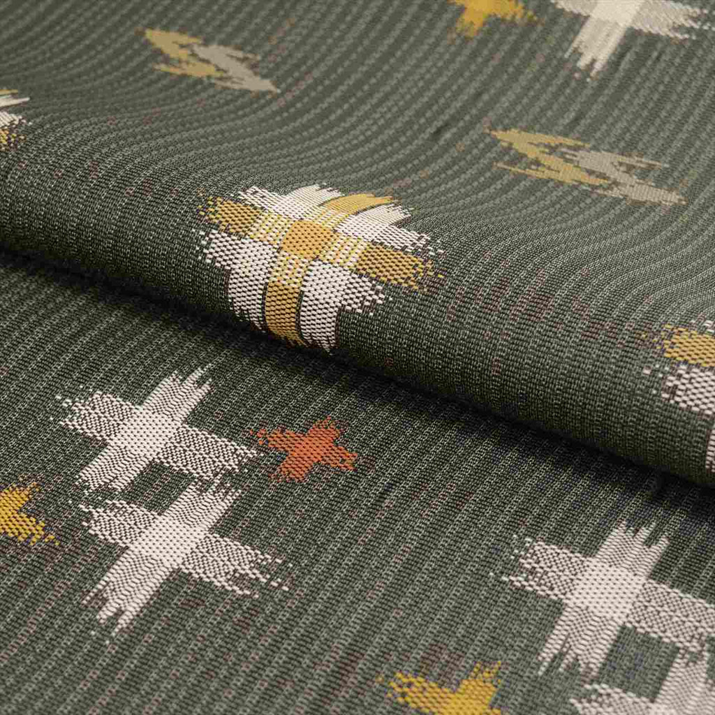 Vintage Japanese Obi | Sha-re Fukuro Obi | Gray Mixed Weave | Kasuri Pattern | Sustainable | uu0435b