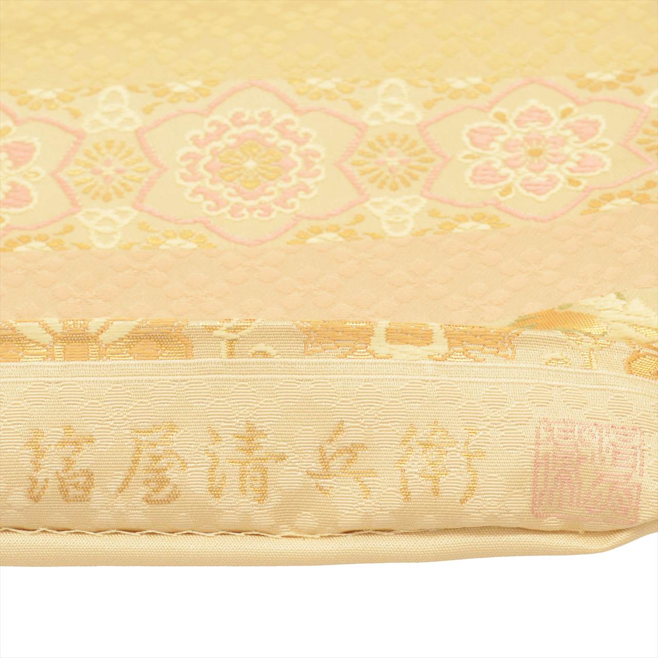 Vintage Japanese Obi | Fukuro Obi | Beige Silk | Floral | Hakuya Seibei Nishijin | Embroidery Gold Thread | Sustainable | uu0441b