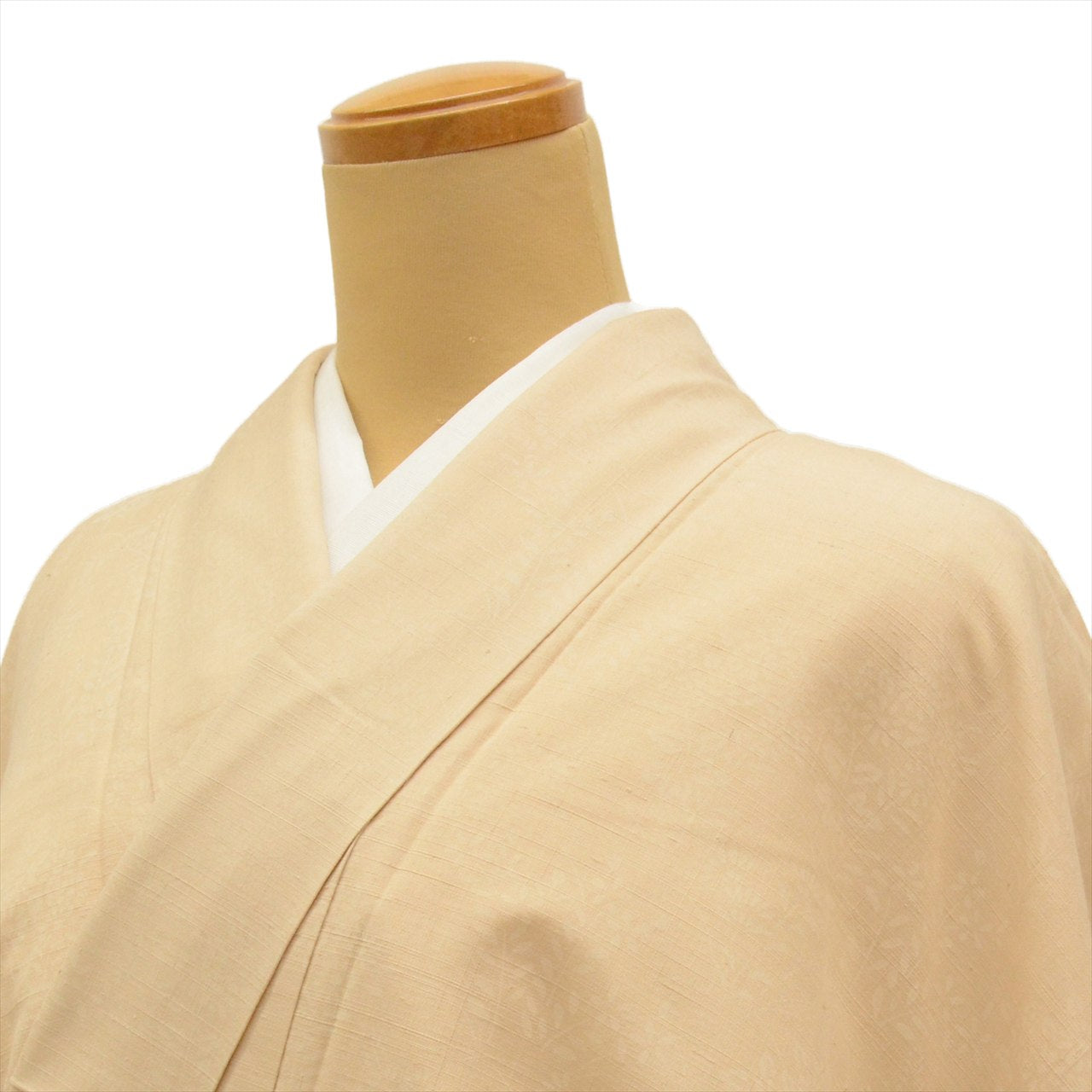 Vintage Japanese Kimono | Yuki Tsumugi | Beige Silk | Floral Tsukesage Pattern | Embroidery | Unused | Sustainable | uu0452b