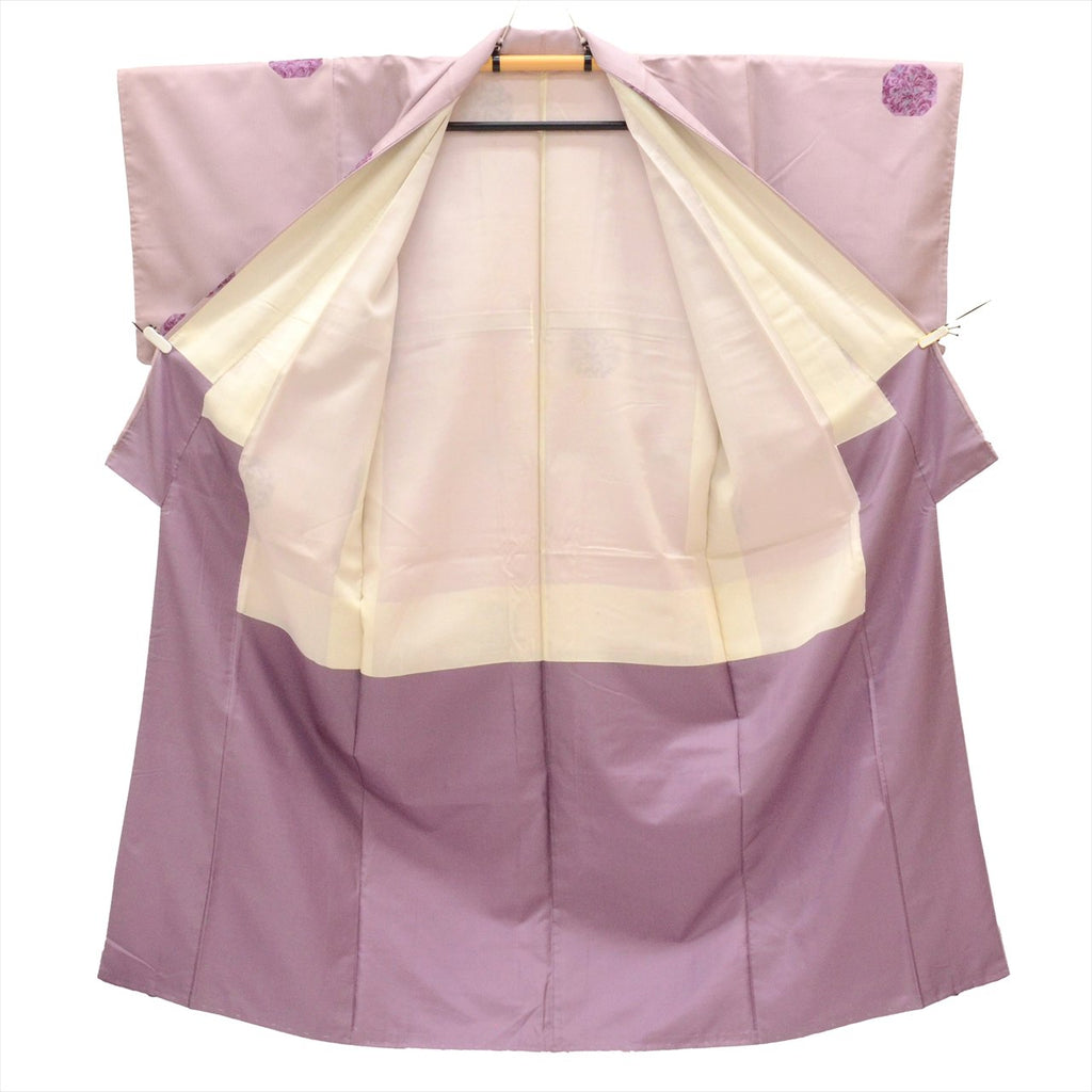 Vintage Japanese Kimono | Omeshi | Purple Silk | Floral Pattern | Petite Size S | Sustainable | uu0457b