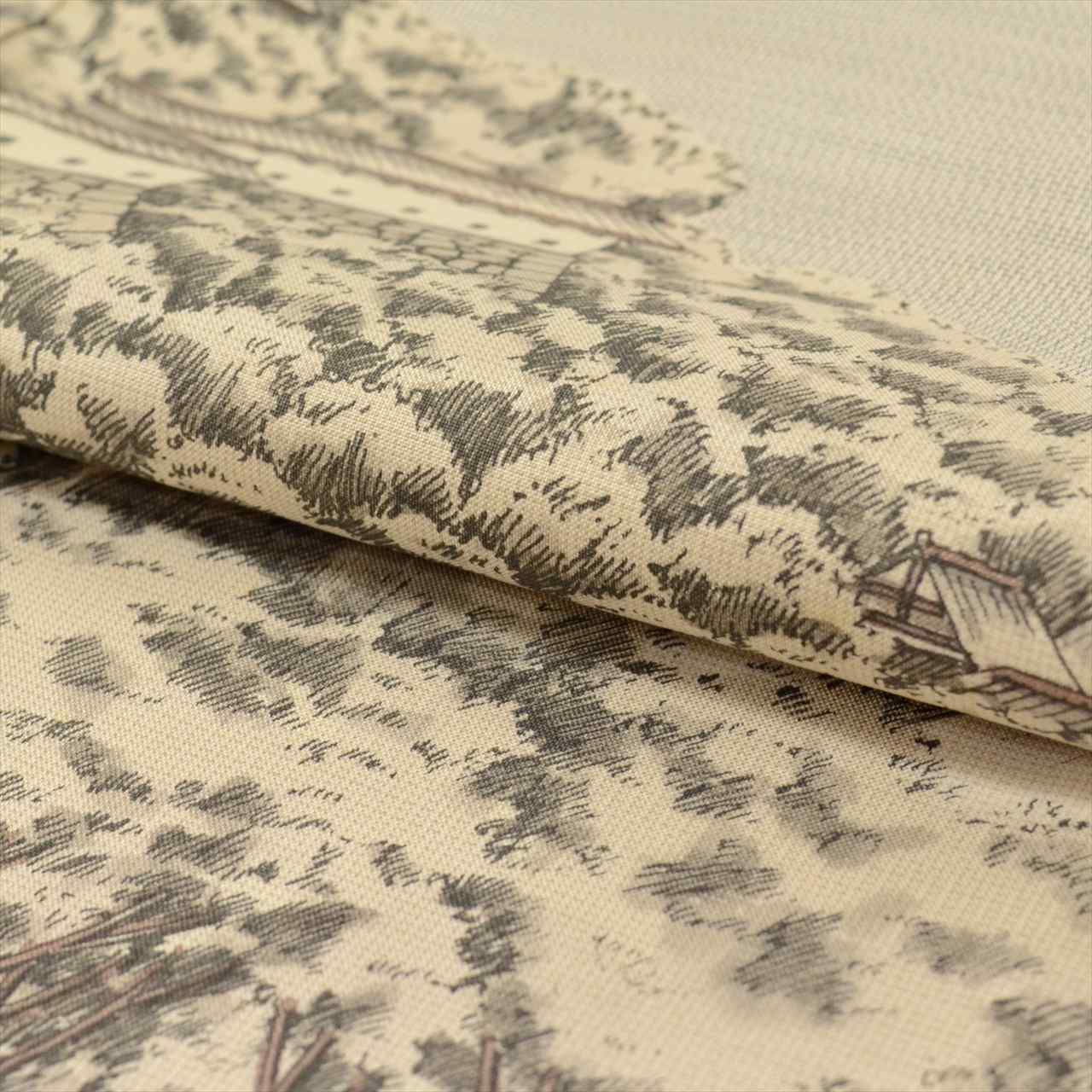 Vintage Japanese Kimono | Shiro Oshima Tsumugi | Gray Silk | Iwakuni Cotton Bridge Pattern | Tsukesage | Sustainable | uu0479b