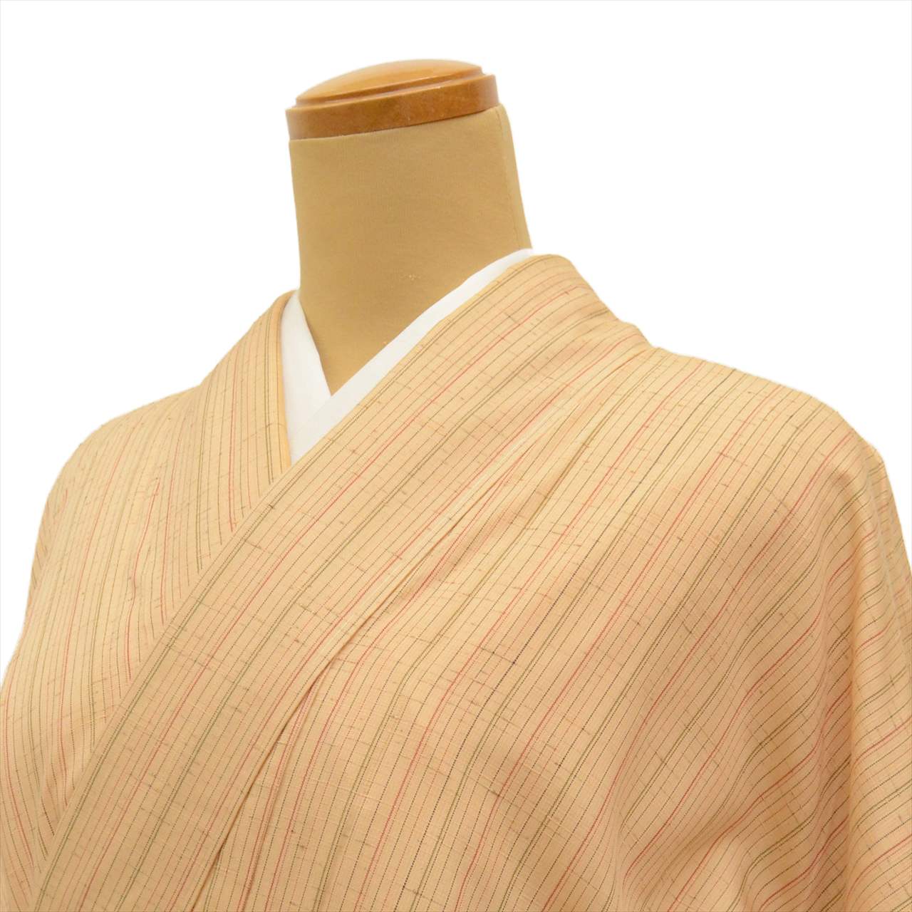 Vintage Japanese Kimono | Tsumugi | Brown Silk | Stripe Pattern | Unlined | Size M | Sustainable | uu0483b