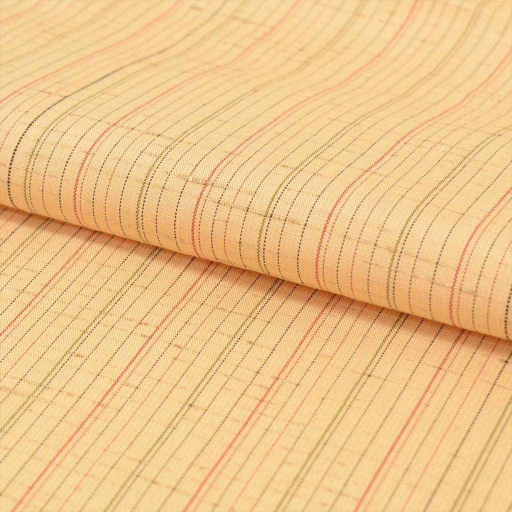 Vintage Japanese Kimono | Tsumugi | Brown Silk | Stripe Pattern | Unlined | Size M | Sustainable | uu0483b