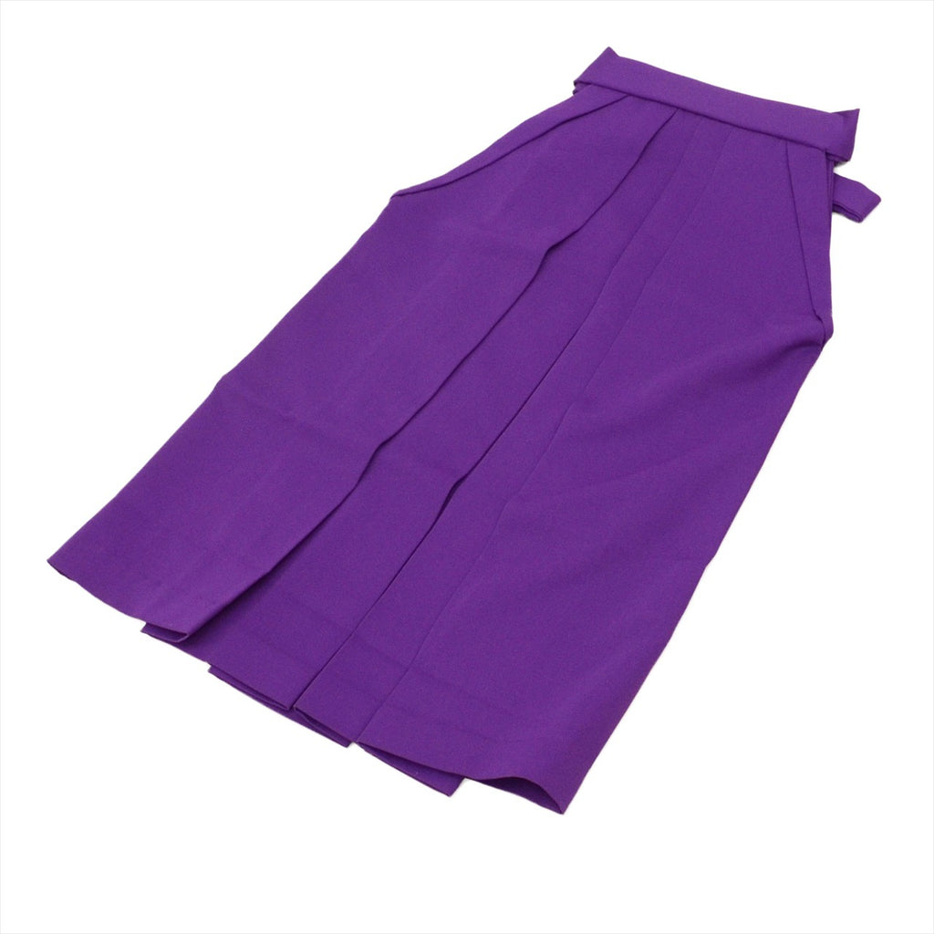 [Used] Girls' Hakama (Single Item), Recycled Kimono, Synthetic Fiber, Andon-style Hakama, 68.0cm (26.8in) from waist to hem, Purple, Plain, for Shichi-Go-San (7-5-3 Festival), Elementary School Student, Kimono, Hakama uu0491b 