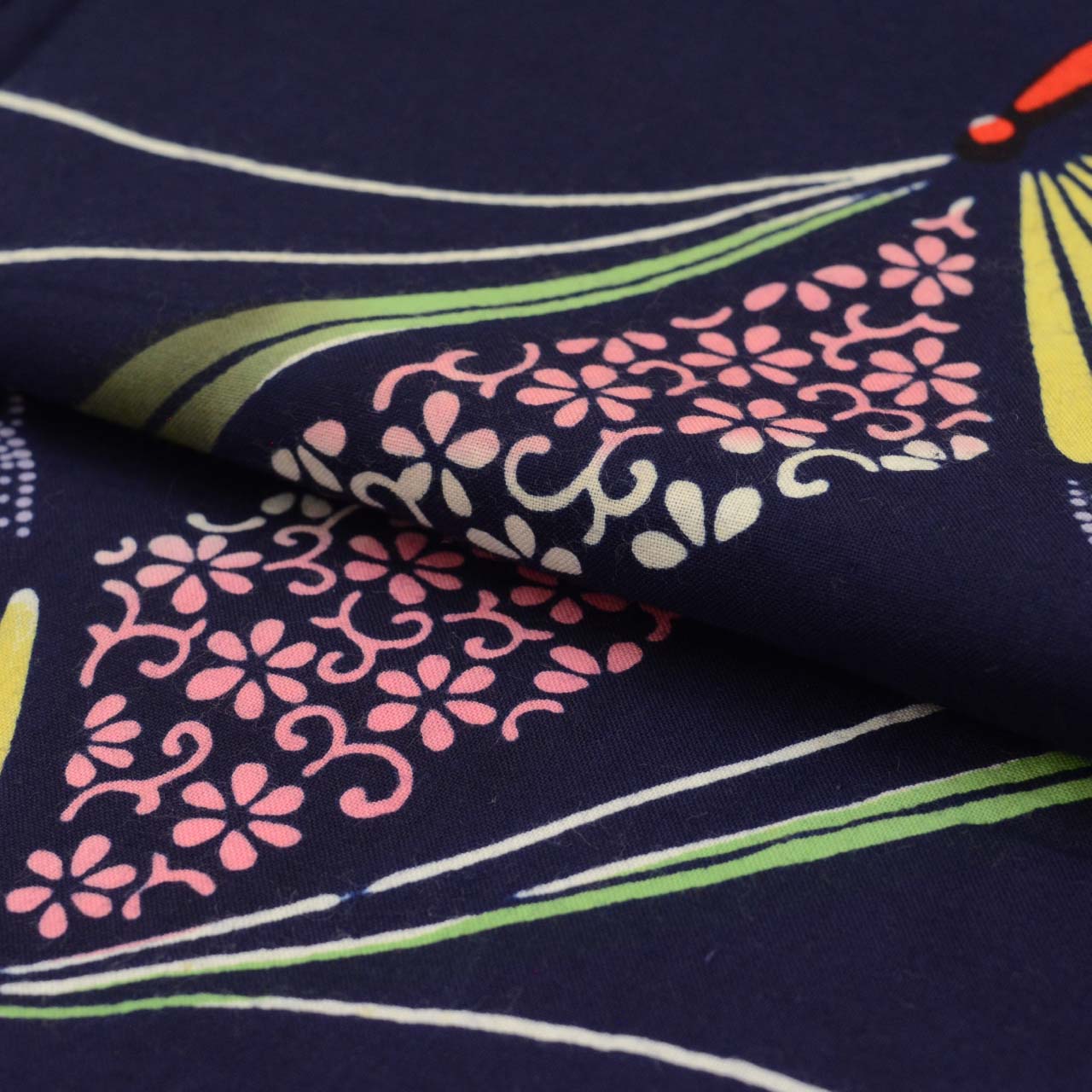 Vintage Japanese Yukata | Women's Yukata | Navy Cotton | Butterfly Pattern | Koma-ji Chuzome | Size M | Sustainable | uu0500b