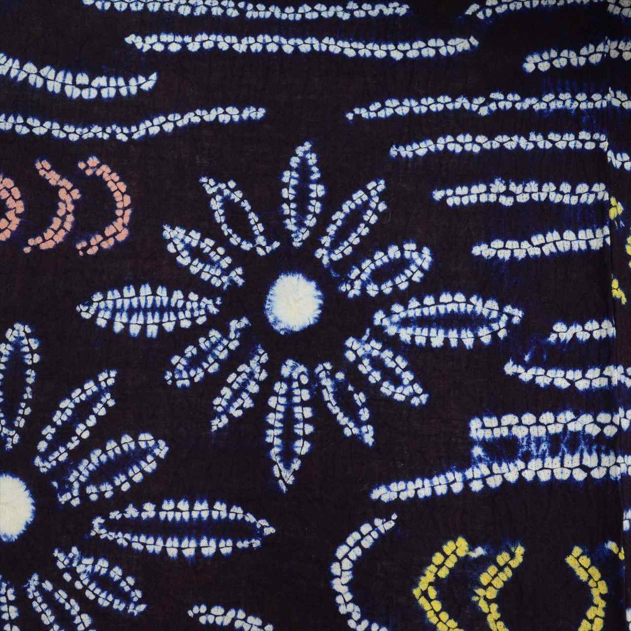 Vintage Japanese Yukata | Women's Yukata | Navy Cotton | Floral | Arimatsu Narumi Shibori | Indigo-dyed | Size M | Sustainable | uu0509b