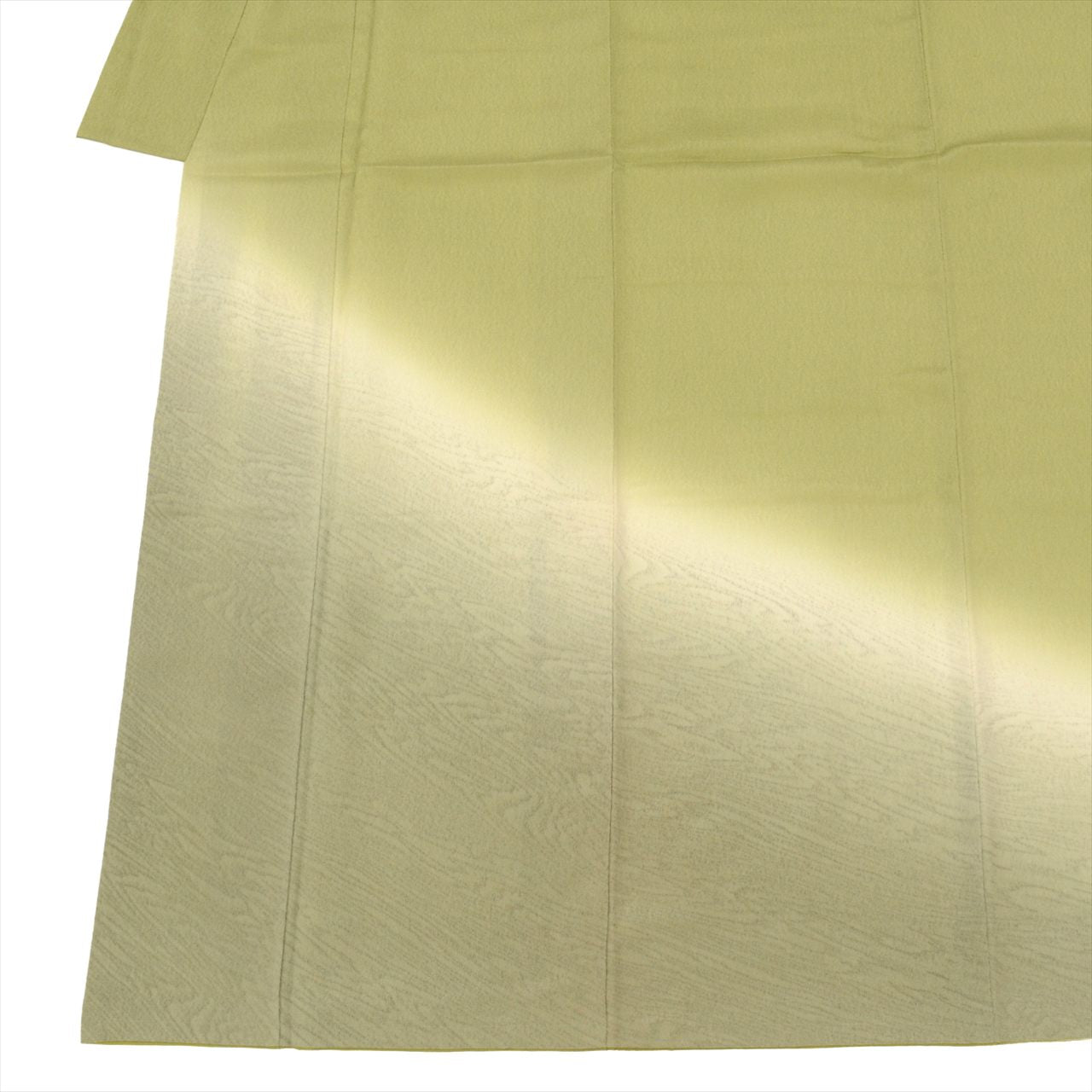 Vintage Japanese Kimono | Tsukesage | Green Silk | Stream Fukure-ori | Size M | Sustainable | uu0517b