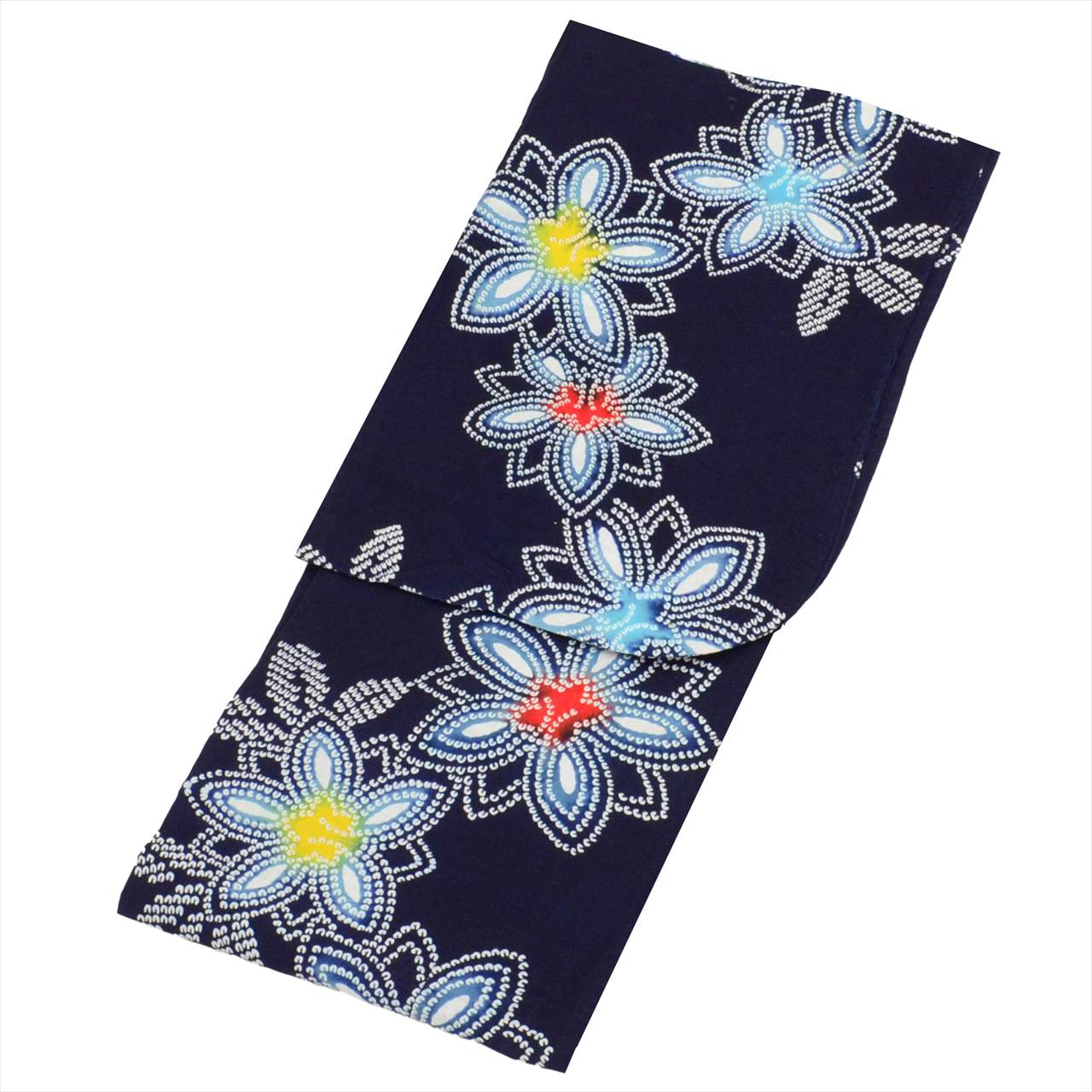 Vintage Japanese Yukata | Women's Yukata | Navy Cotton | Floral Pattern | Koma-ji Chuzome | Sustainable | uu0539b